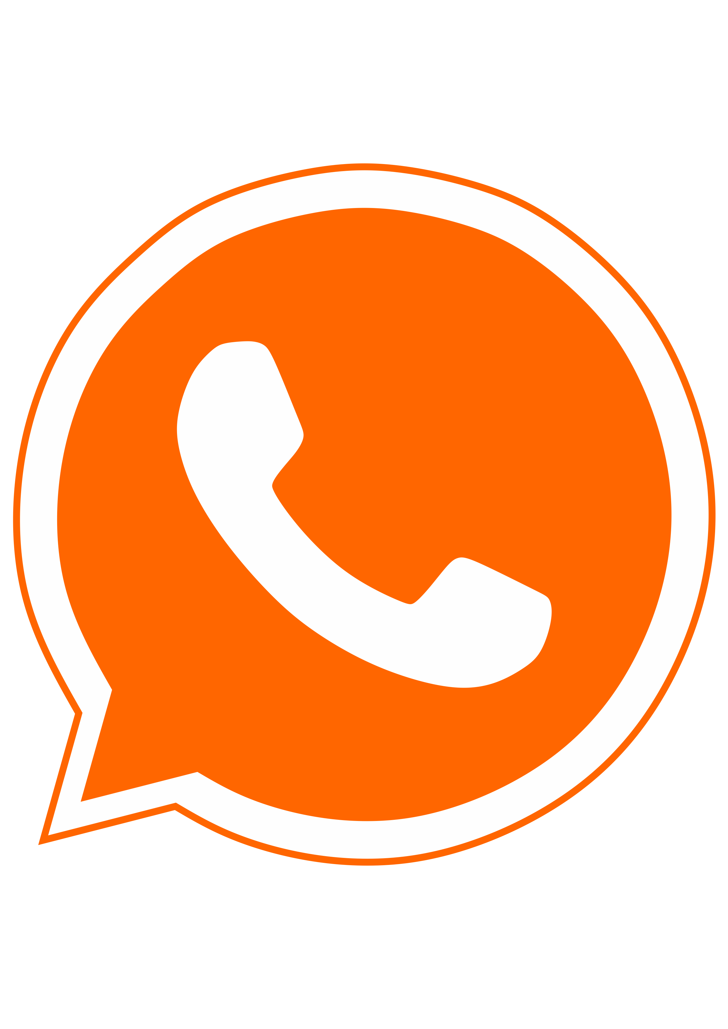 Whatsapp logo laranja fundo transparente png