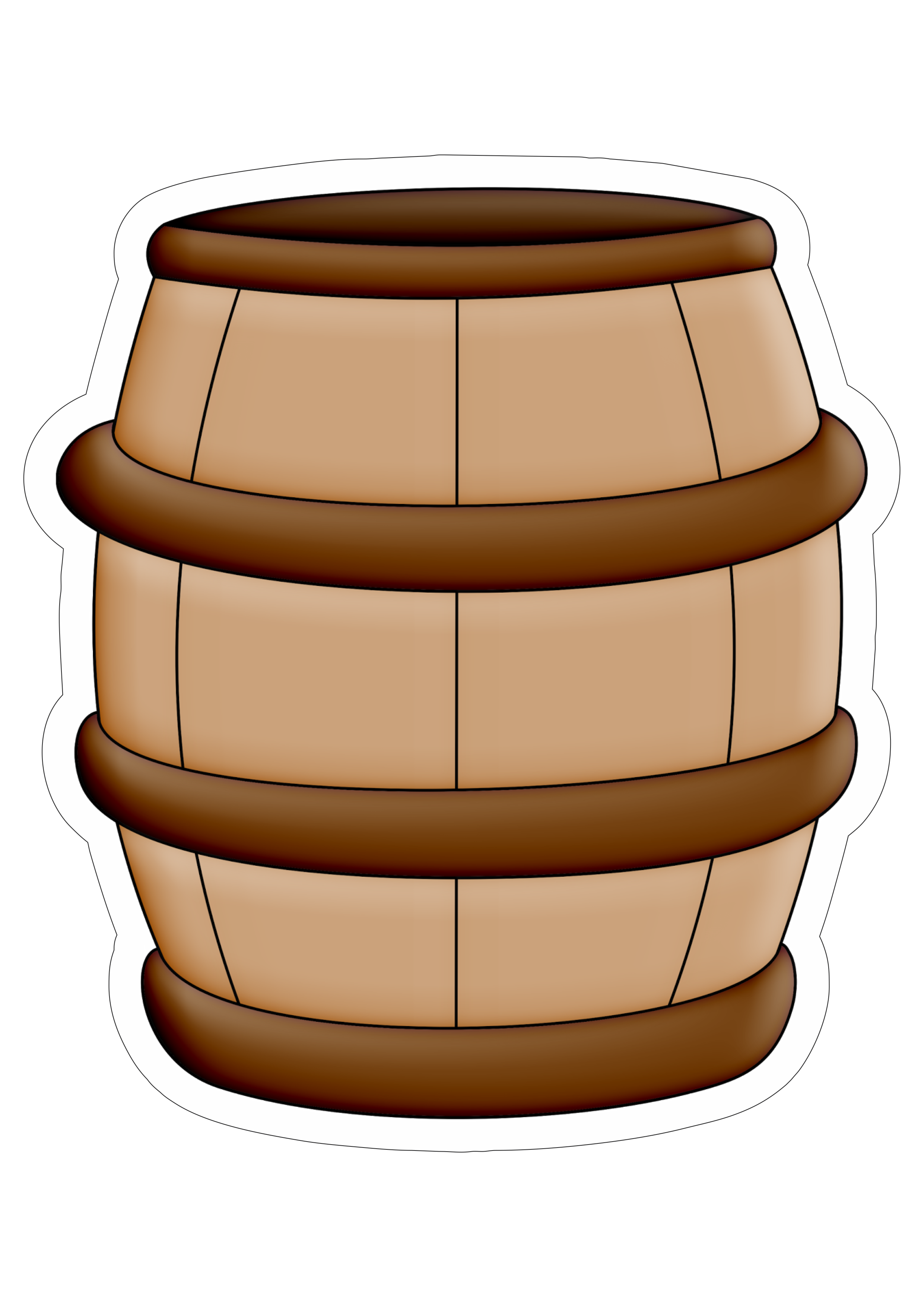Chaves em desenho barril desenho simples com contorno imagem sem fundo png