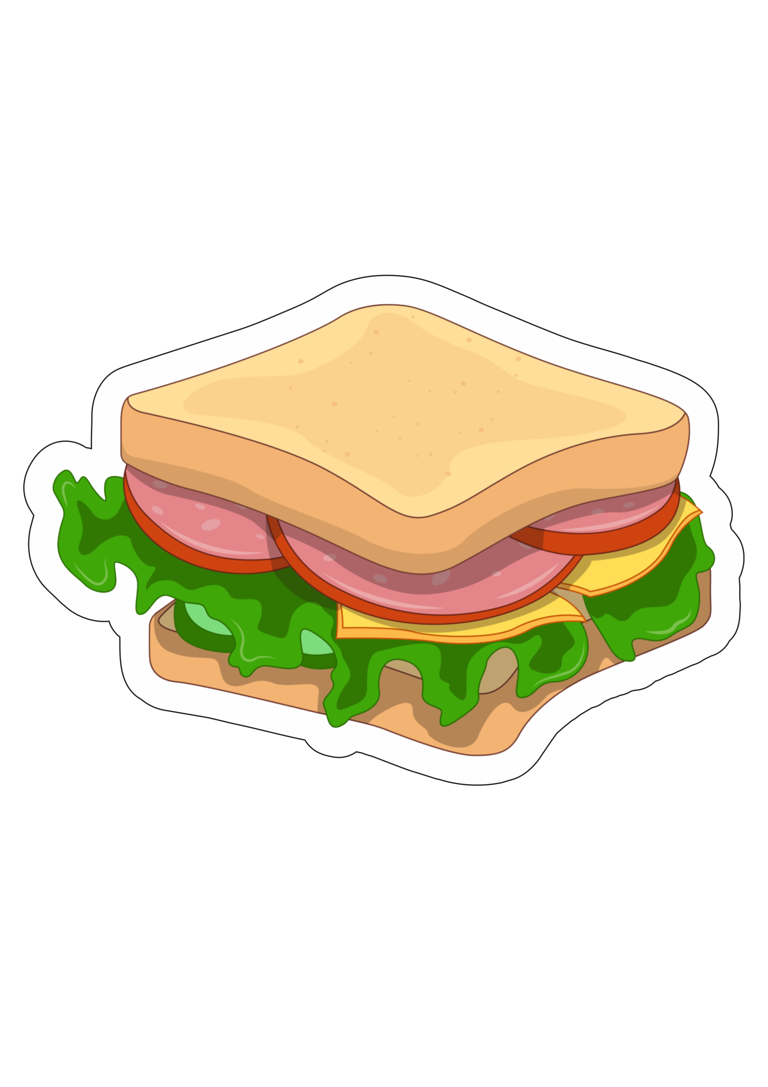 Chaves em desenho sanduiche de presunto ilustração simples imagem sem fundo png