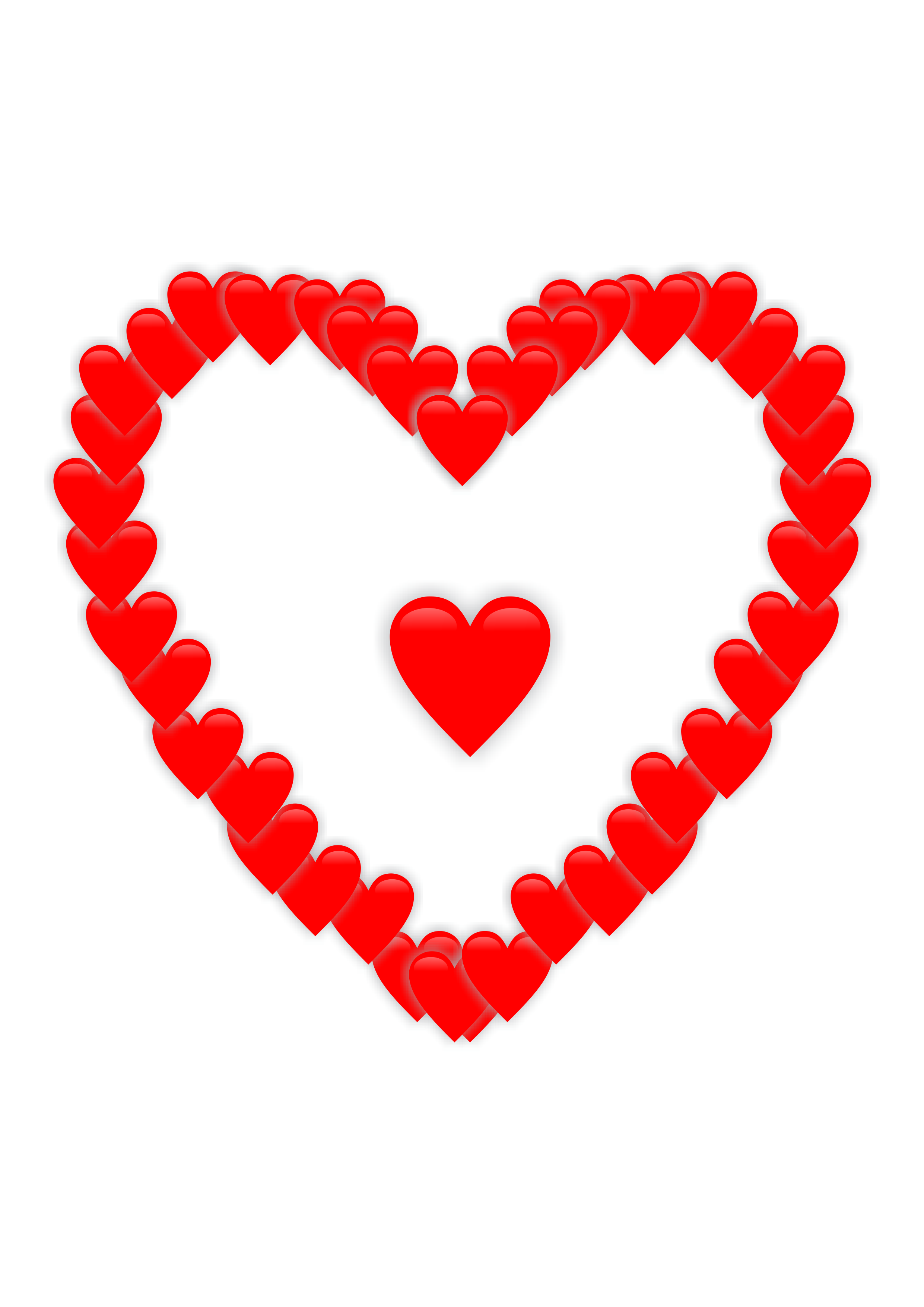 Coração vermelho formato homenagem surpresa presente imagem sem fundo PNG