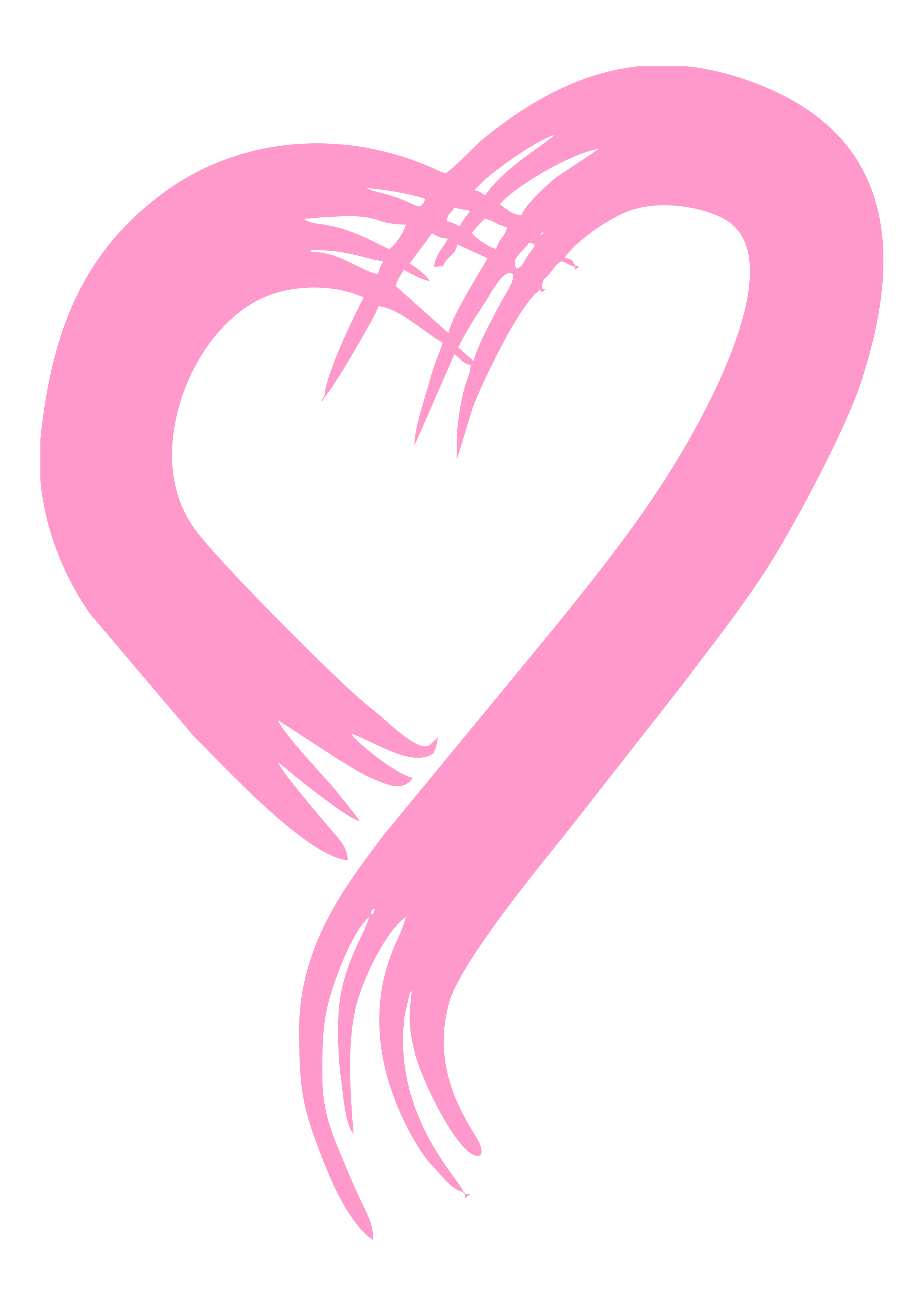 Coração rosa desenho simples rabiscado grafite tinta png