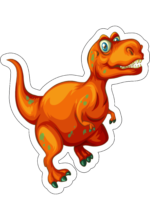 Dinossauro desenho simples caricatura tiranossauro rex rindo fundo  transparente png