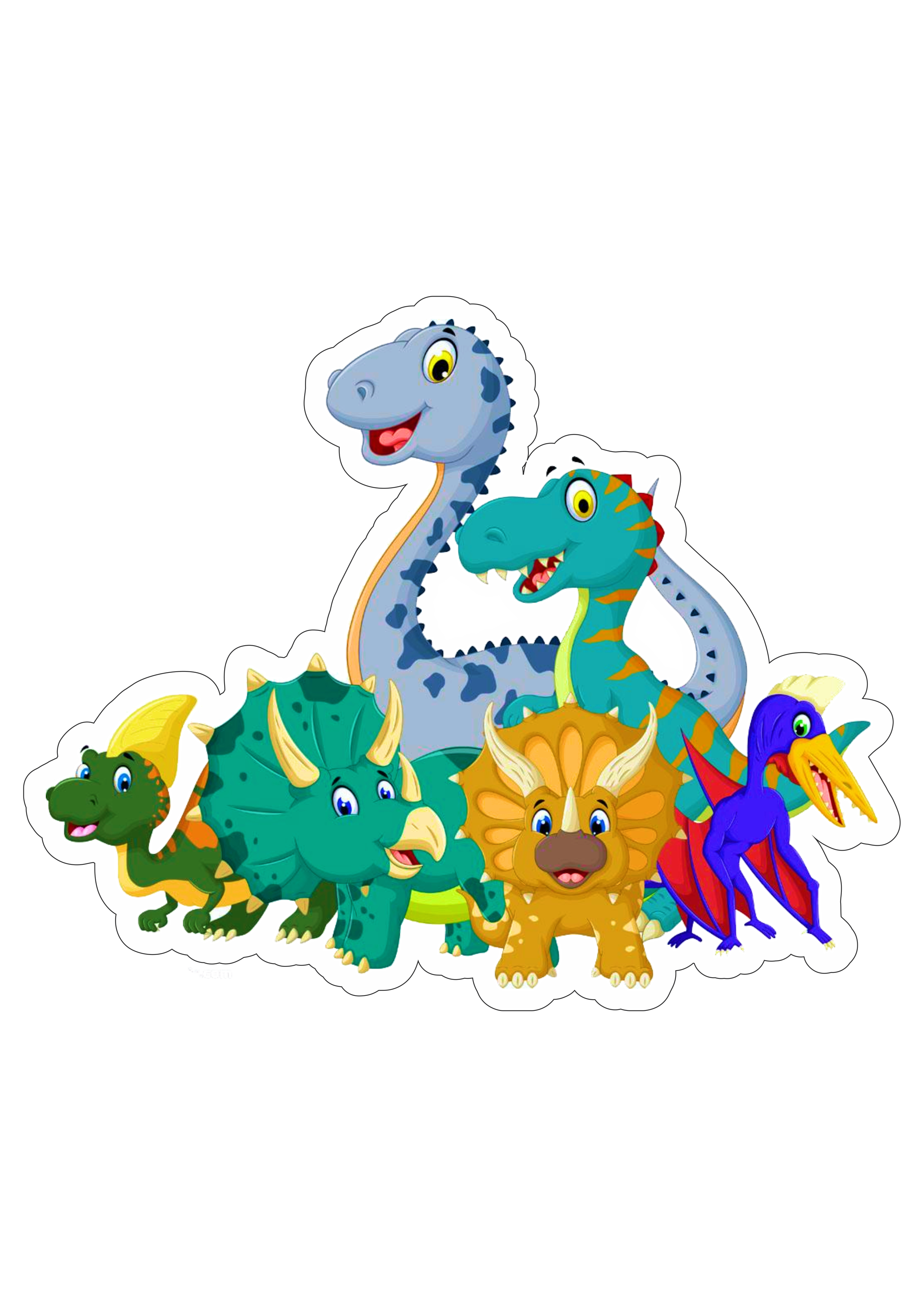 Quadro Decorativo dinossauro Desenho animado infantil dinossauros