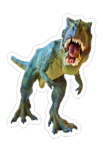 Dinossauro desenho simples caricatura tiranossauro rex rindo fundo  transparente png