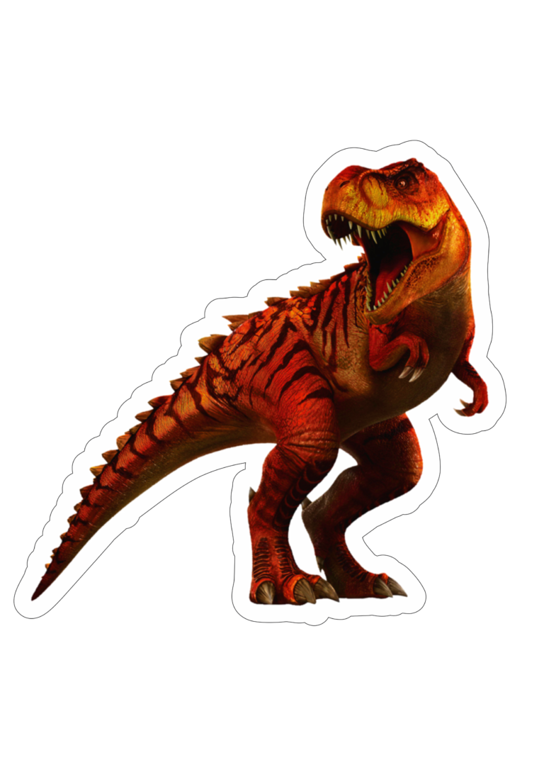 Jurassic Park Carnossauro Vermelho Realista Assustador Sanguin Rio Imagem Sem Fundo Realista Png