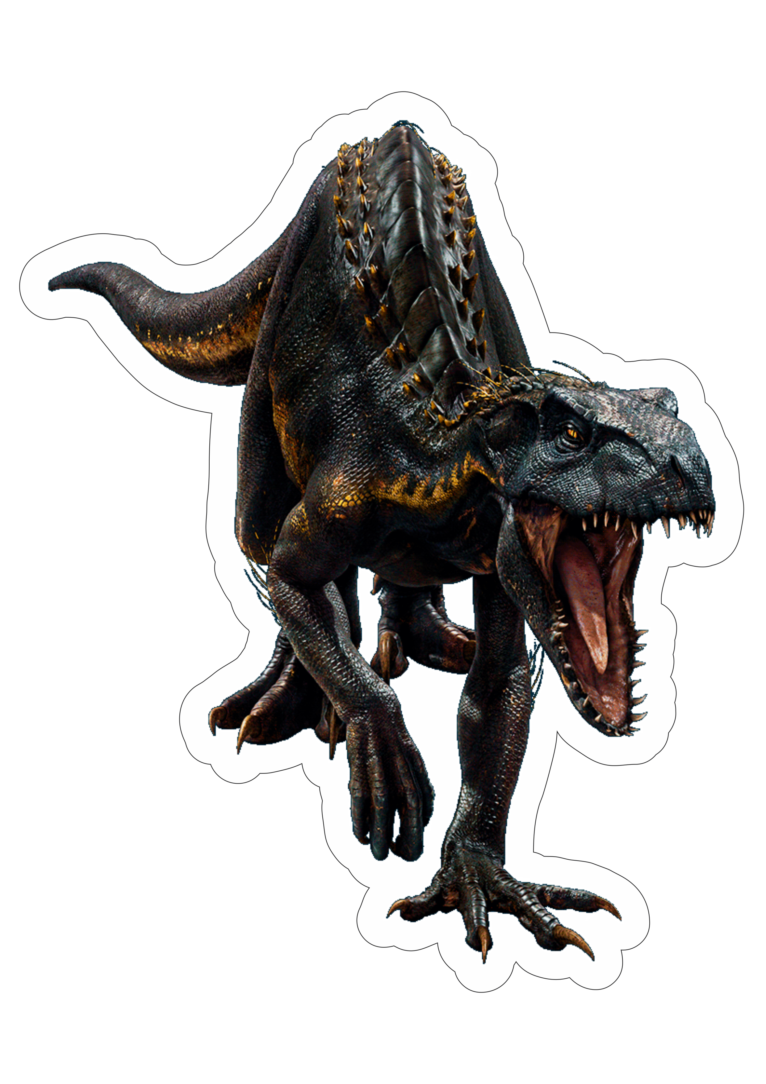 Jurassic Park carnossauro negro realista assustador sanguinário imagem sem fundo realista filme png
