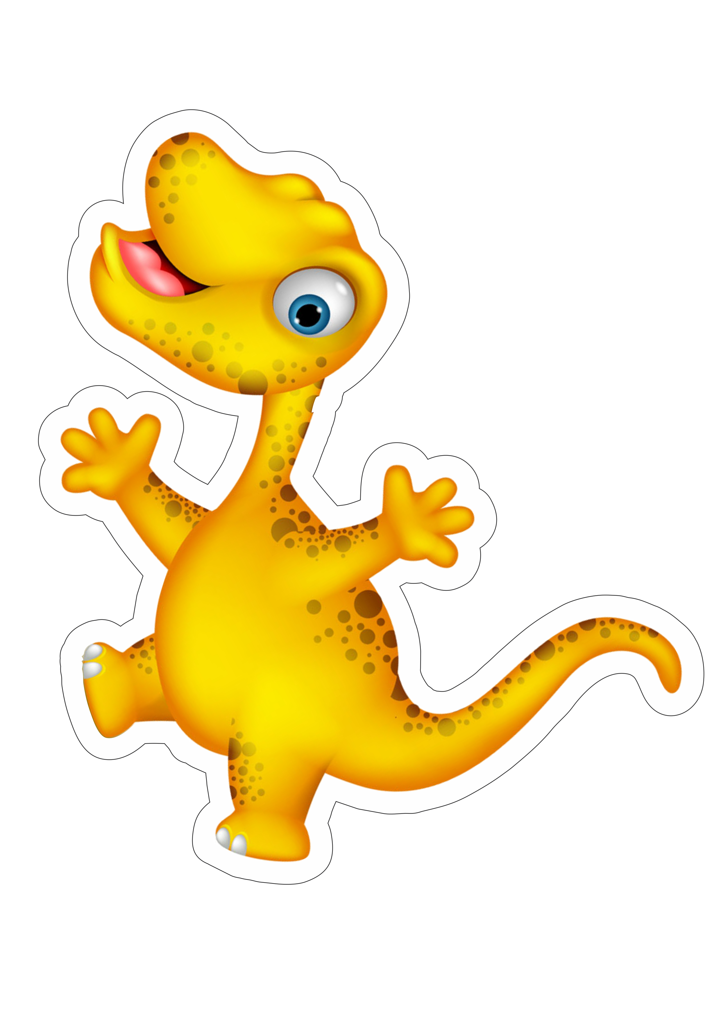 Baby Dinossauro maluco imagem sem fundo desenho engraçado infantil com contorno cute fofinho lagartixa png