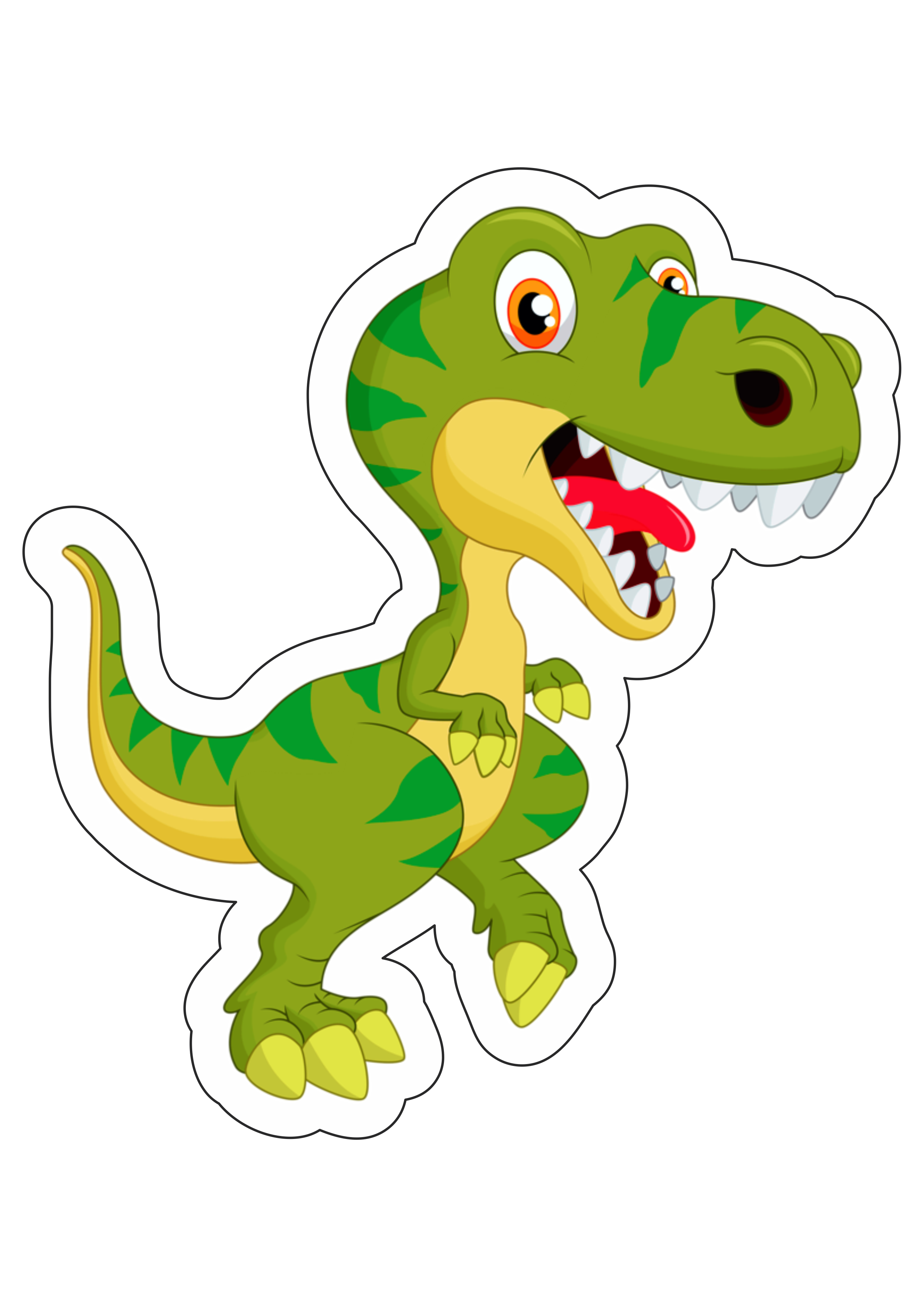 Personagem de desenho animado de dinossauro tiranossauro rex