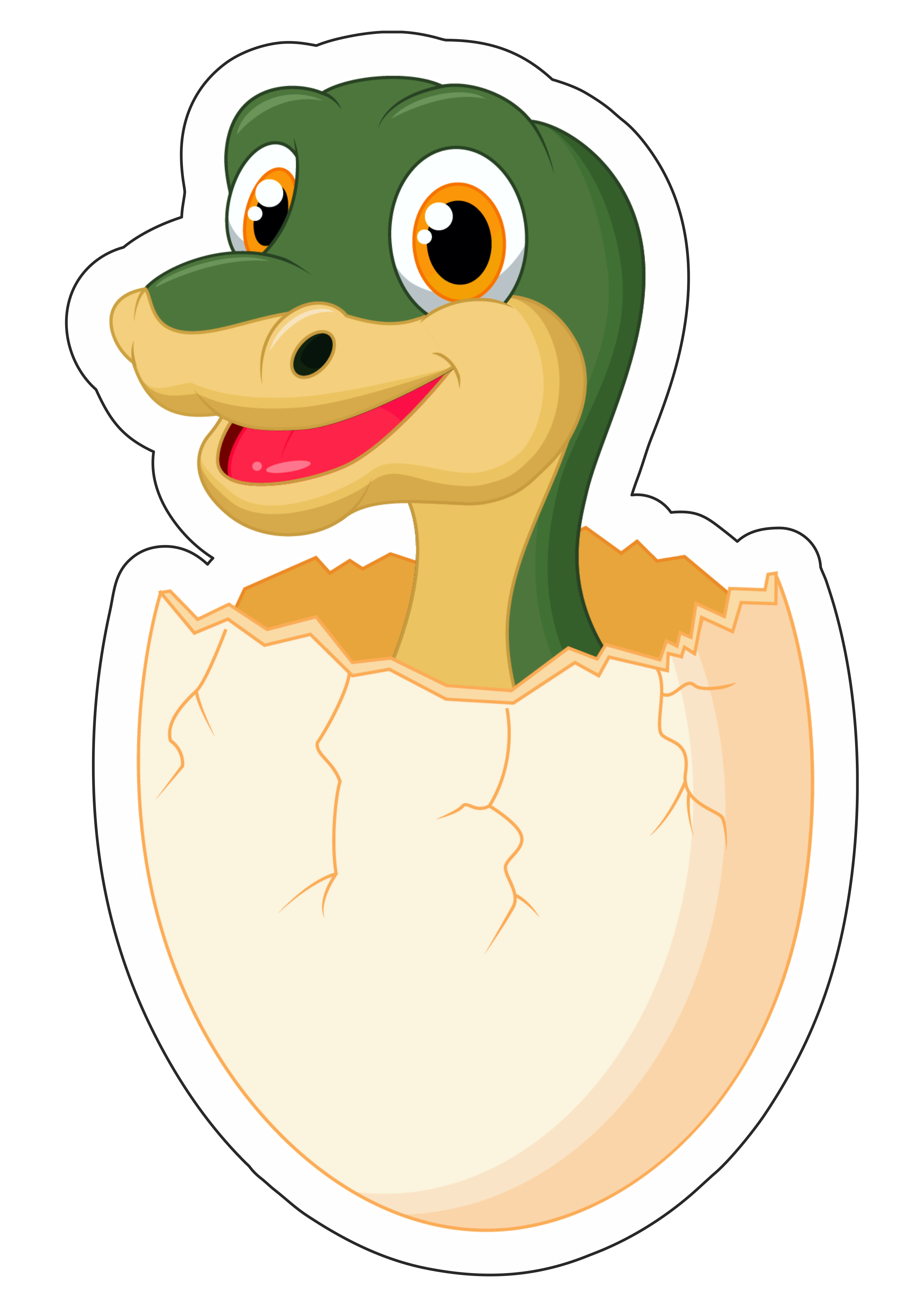 Baby Dinossauro imagem sem fundo desenho engraçado infantil com contorno  cute fofinho png