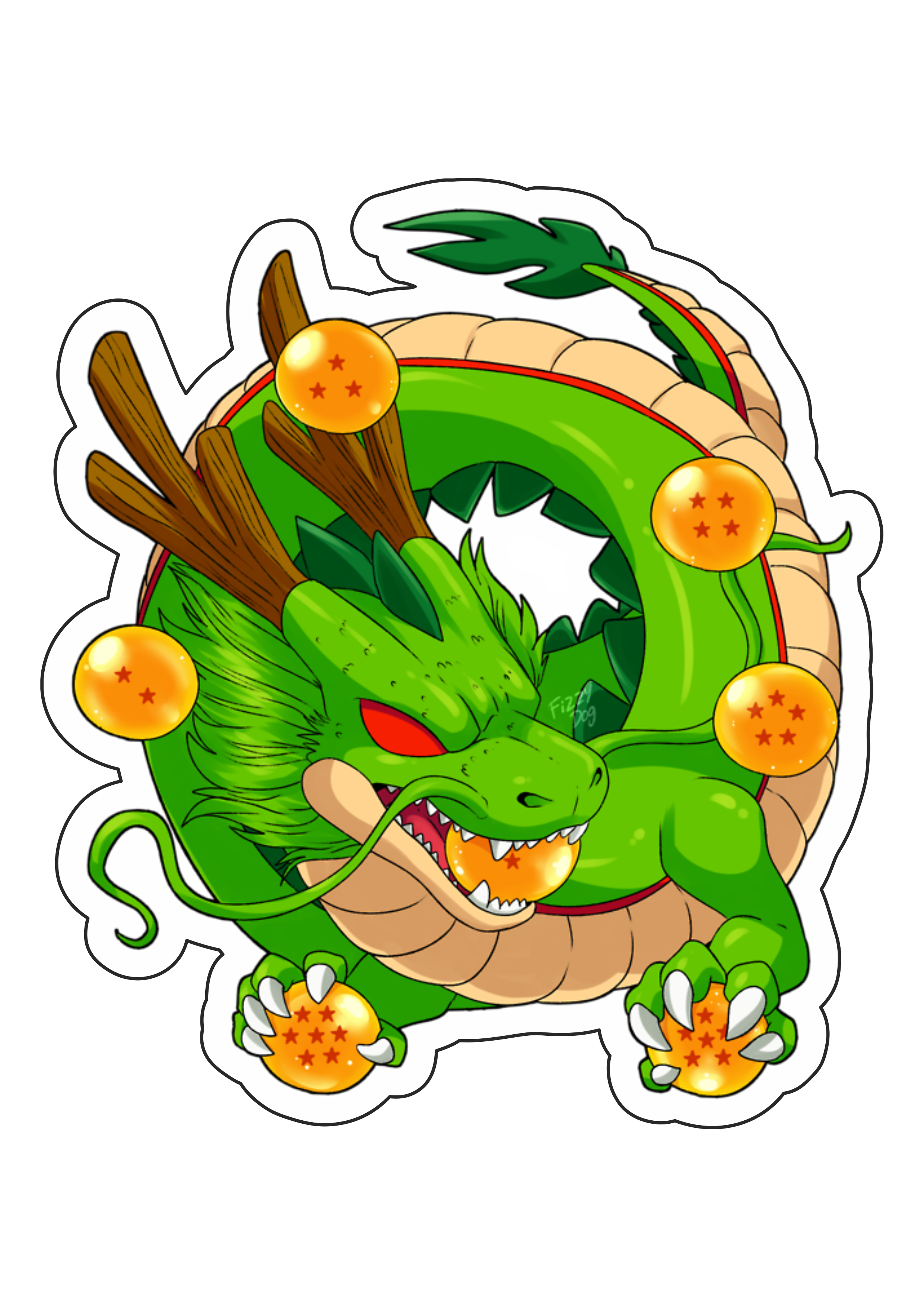 Dragon ball z shenlong esferas do dragão desenho infantil fundo  transparente png