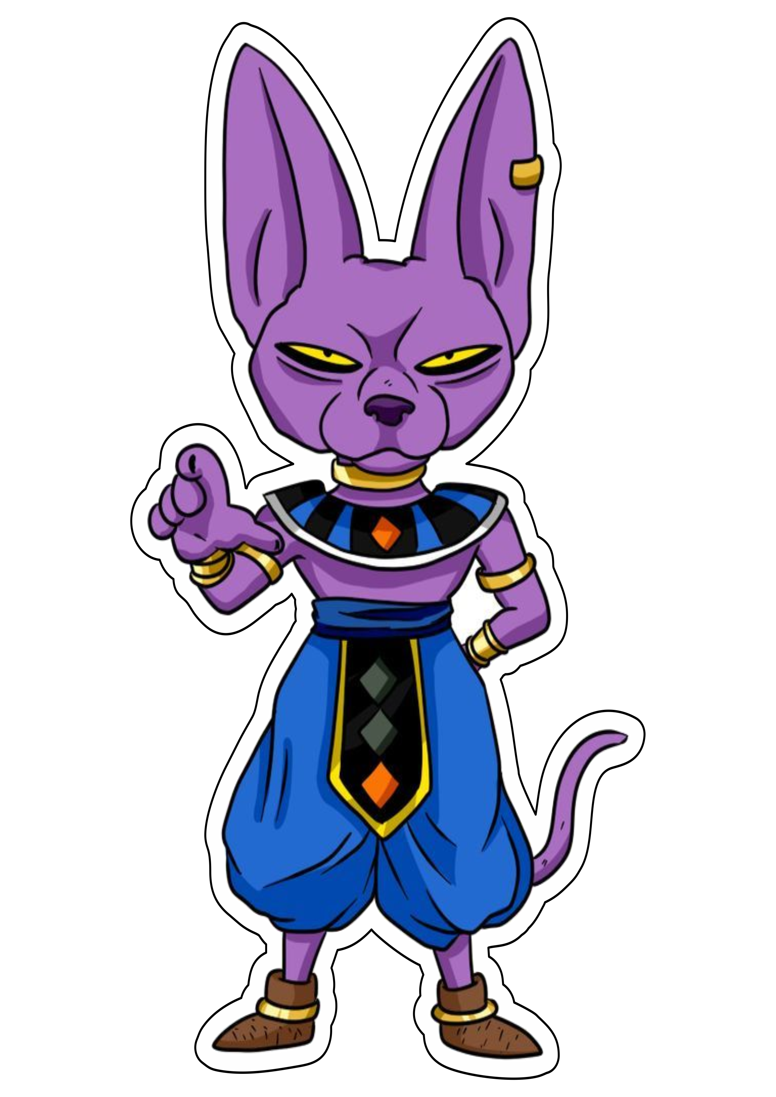 Dragon ball z super Bills Deus da destruição cute desenho infantil anime fundo transparente png