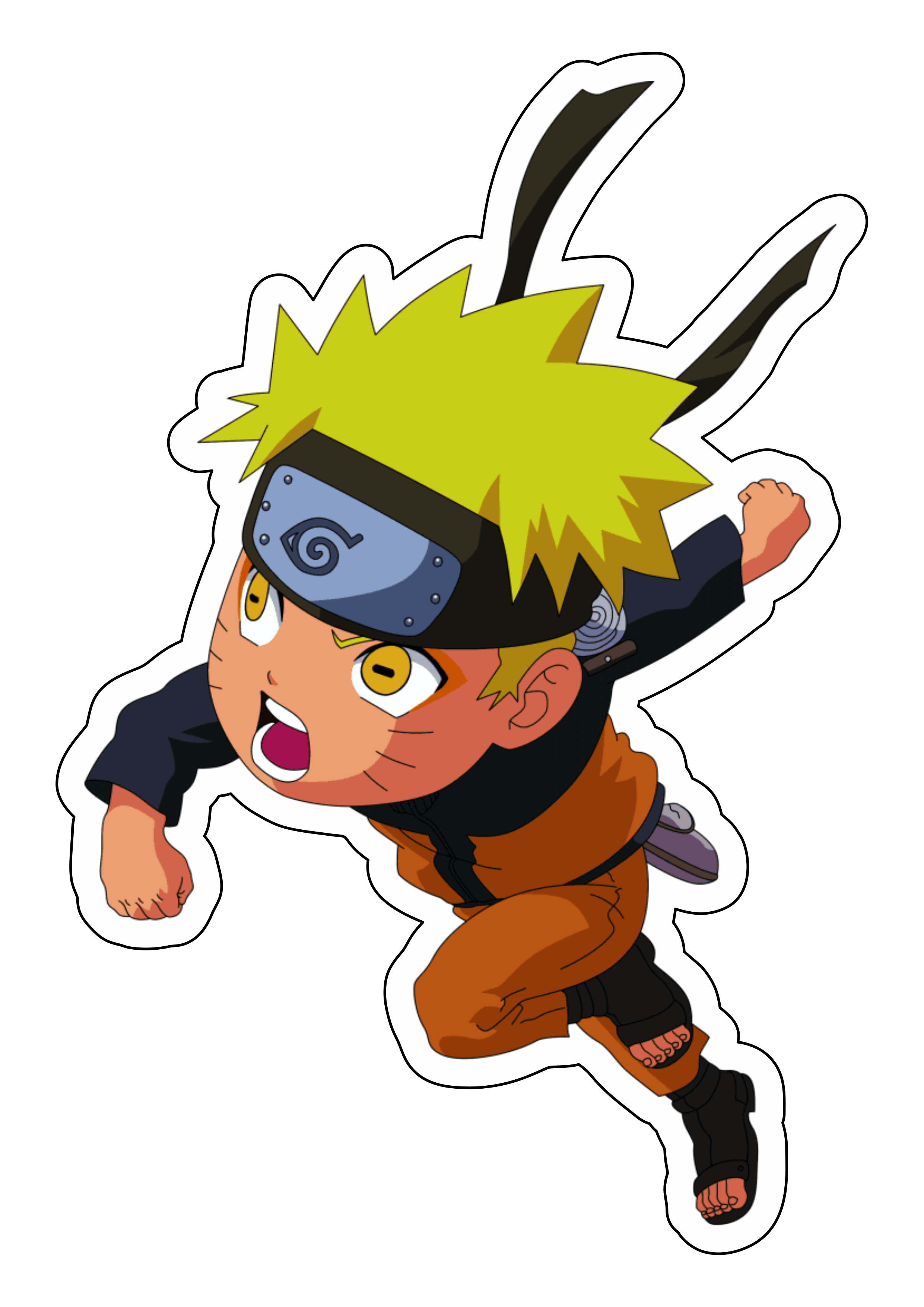 Desenho Naruto PNG - Naruto vetor com fundo transparente.