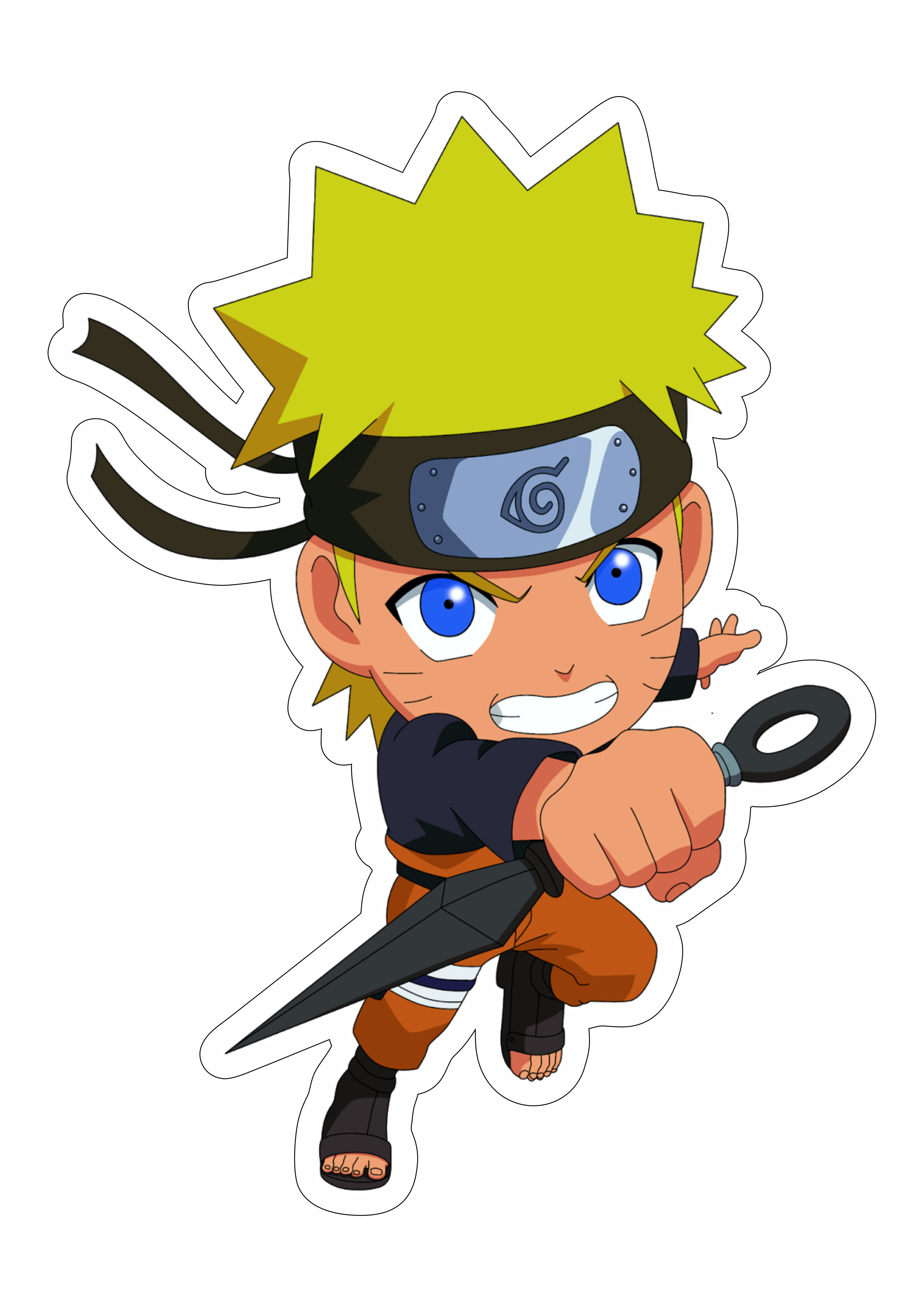 Um desenho de um personagem de desenho animado naruto