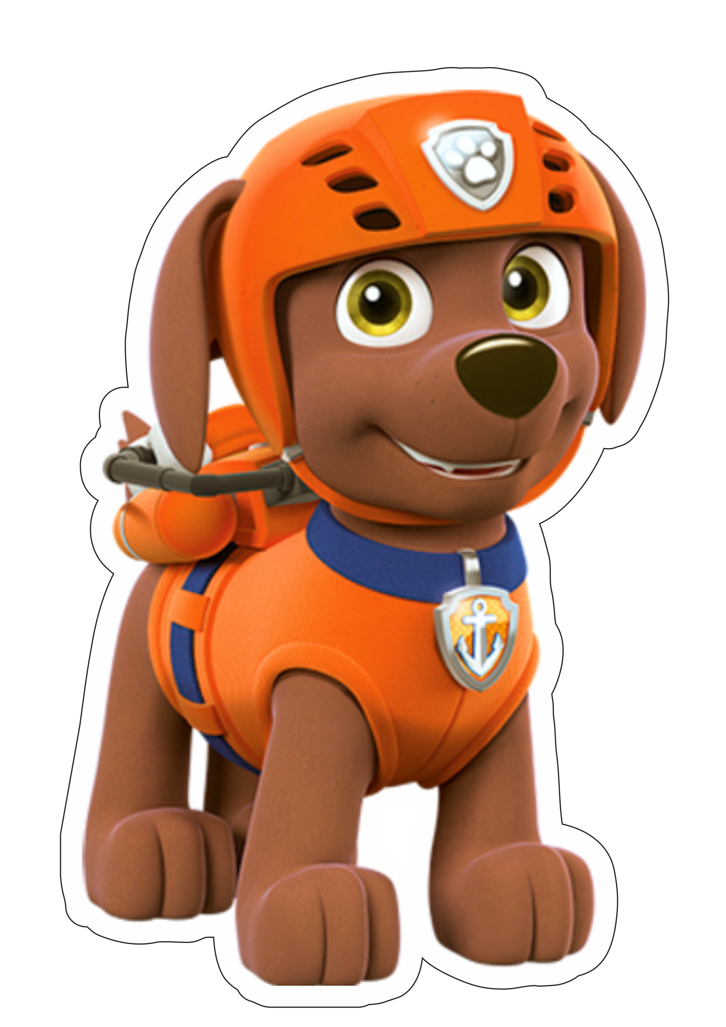 Patrulha canina Zuma paw patrol personagem infantil animação fundo transparente png