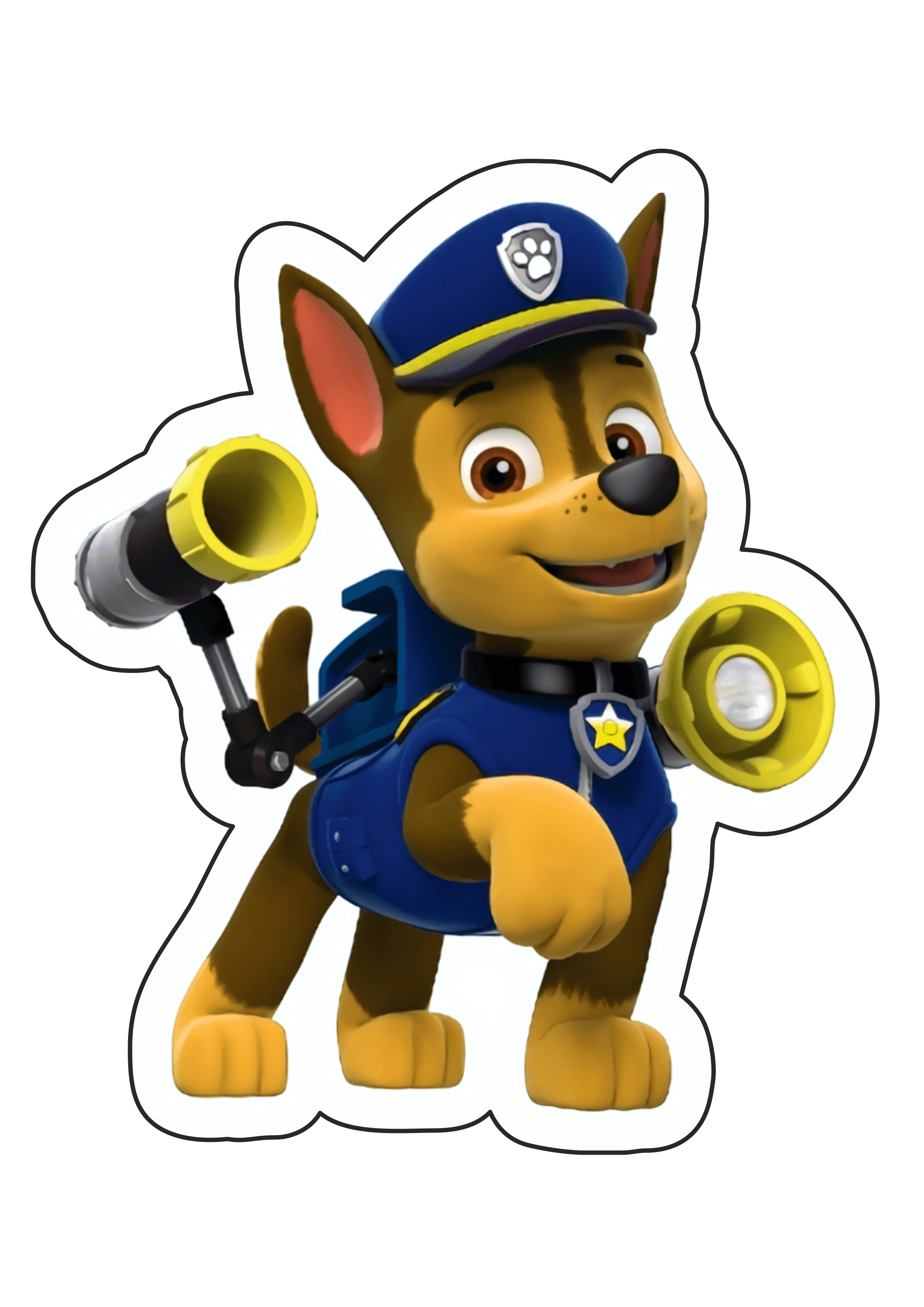 Patrulha canina Chase paw patrol personagem fictício cão policial infantil animação fundo transparente png
