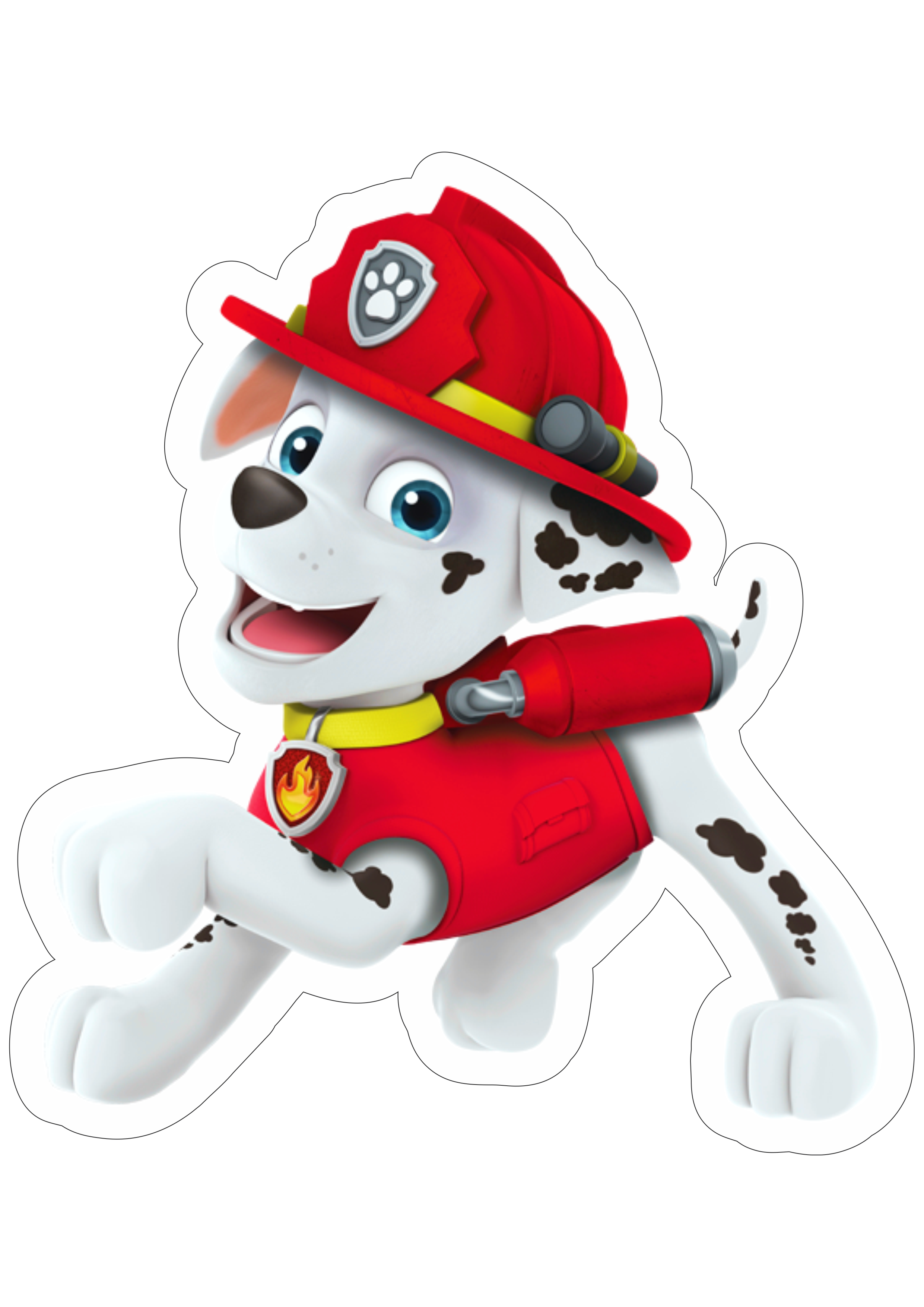 Patrulha canina Marshall dalmata bombeiro paw patrol desenho infantil animação para crianças fundo transparente png