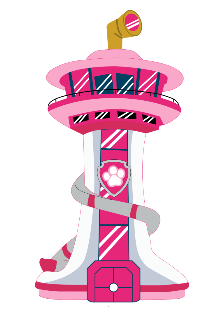 Torre De Vigilância Rosa Skye Vetor Patrulha Canina Paw Patrol Artes