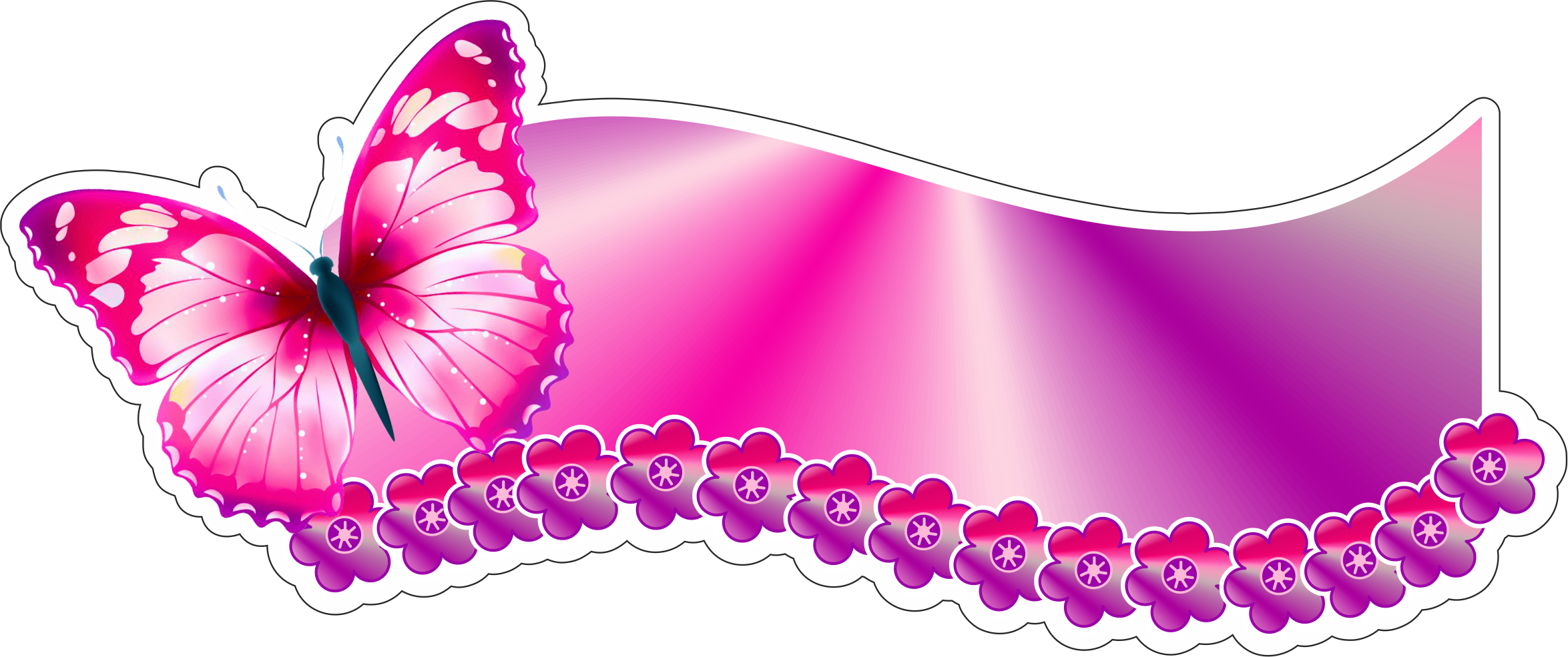 Topo de bolo digital borboleta roxa
