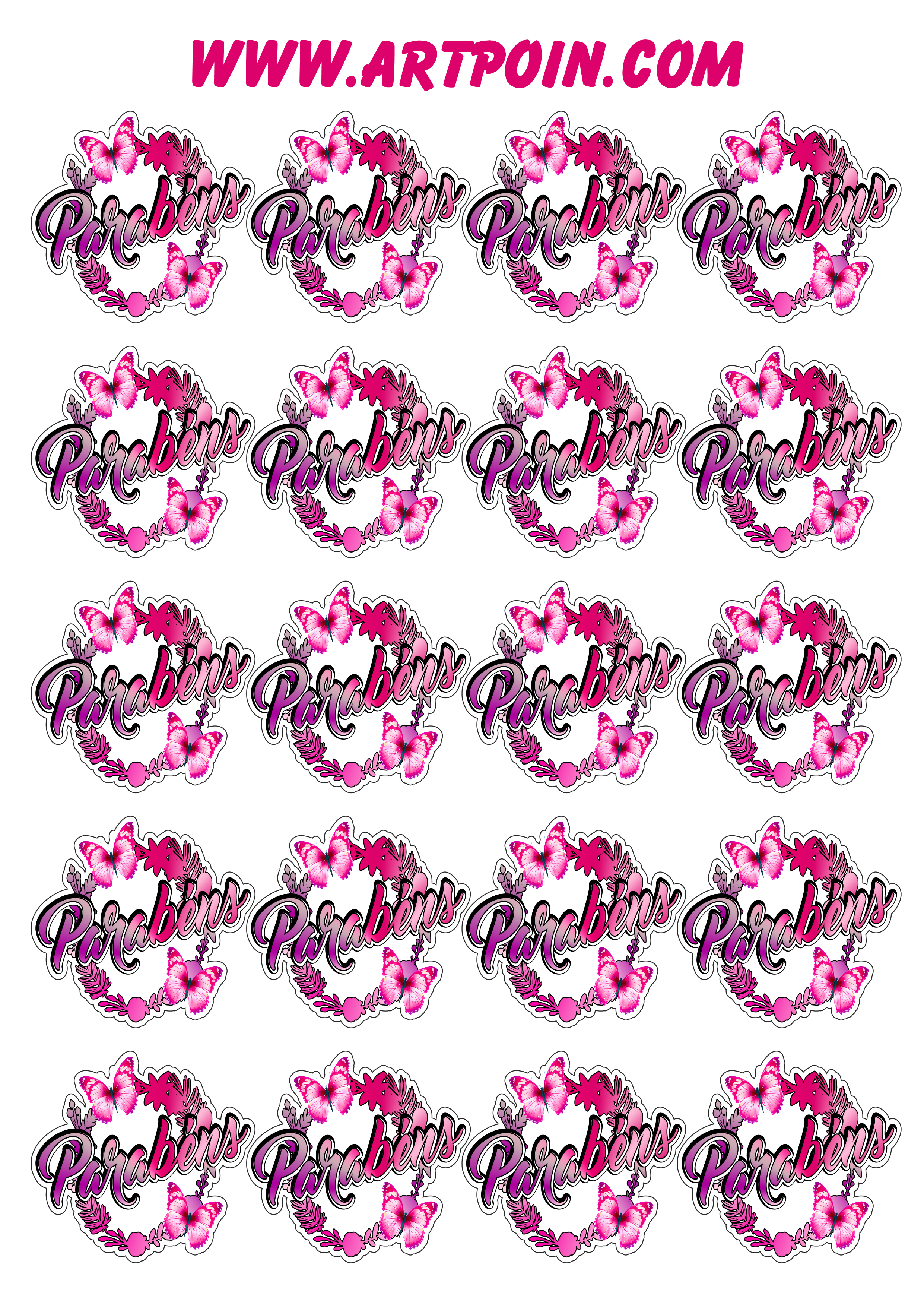 Borboleta colorida adesivos tags stickers com flores aniversário decorado parabéns artes gráficas 20 imagens png