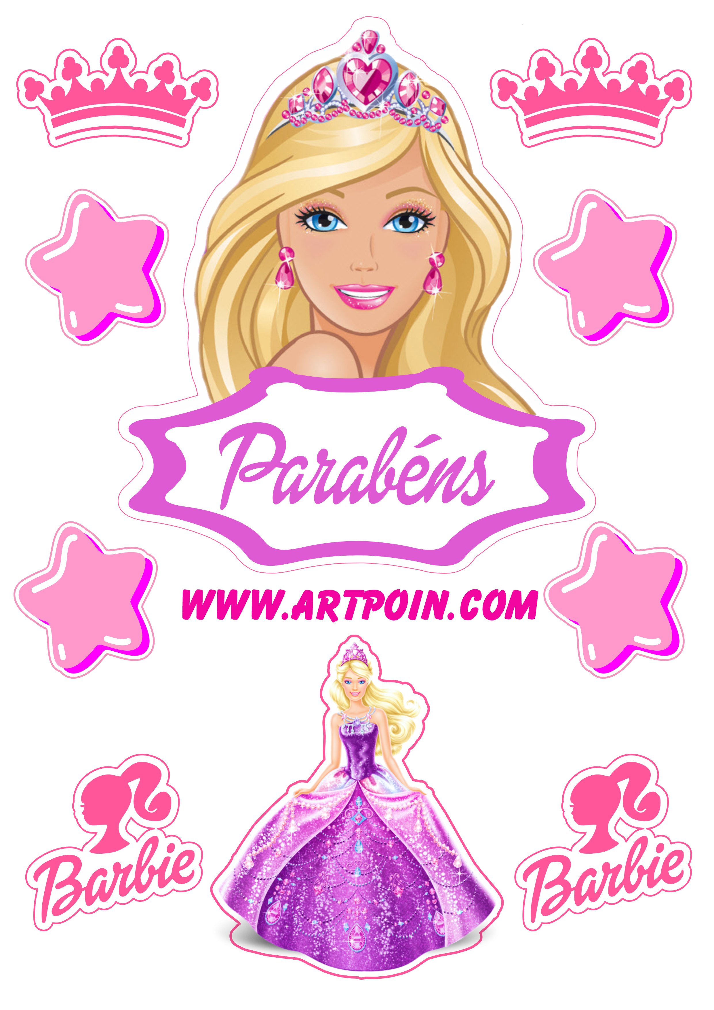 Convite de aniversário Barbie princesa, para editar em 2023  Aniversário  da barbie, Festa de aniversário da barbie, Barbie princesa