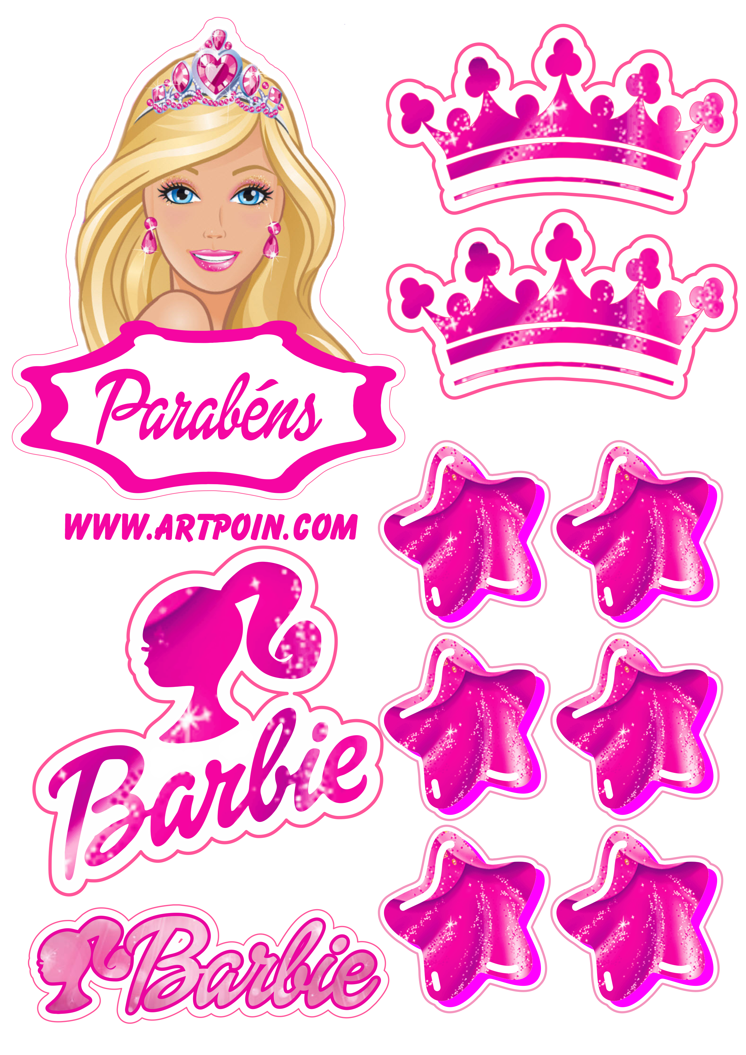 TOPPER DE BOLO BARBIE SEREIA