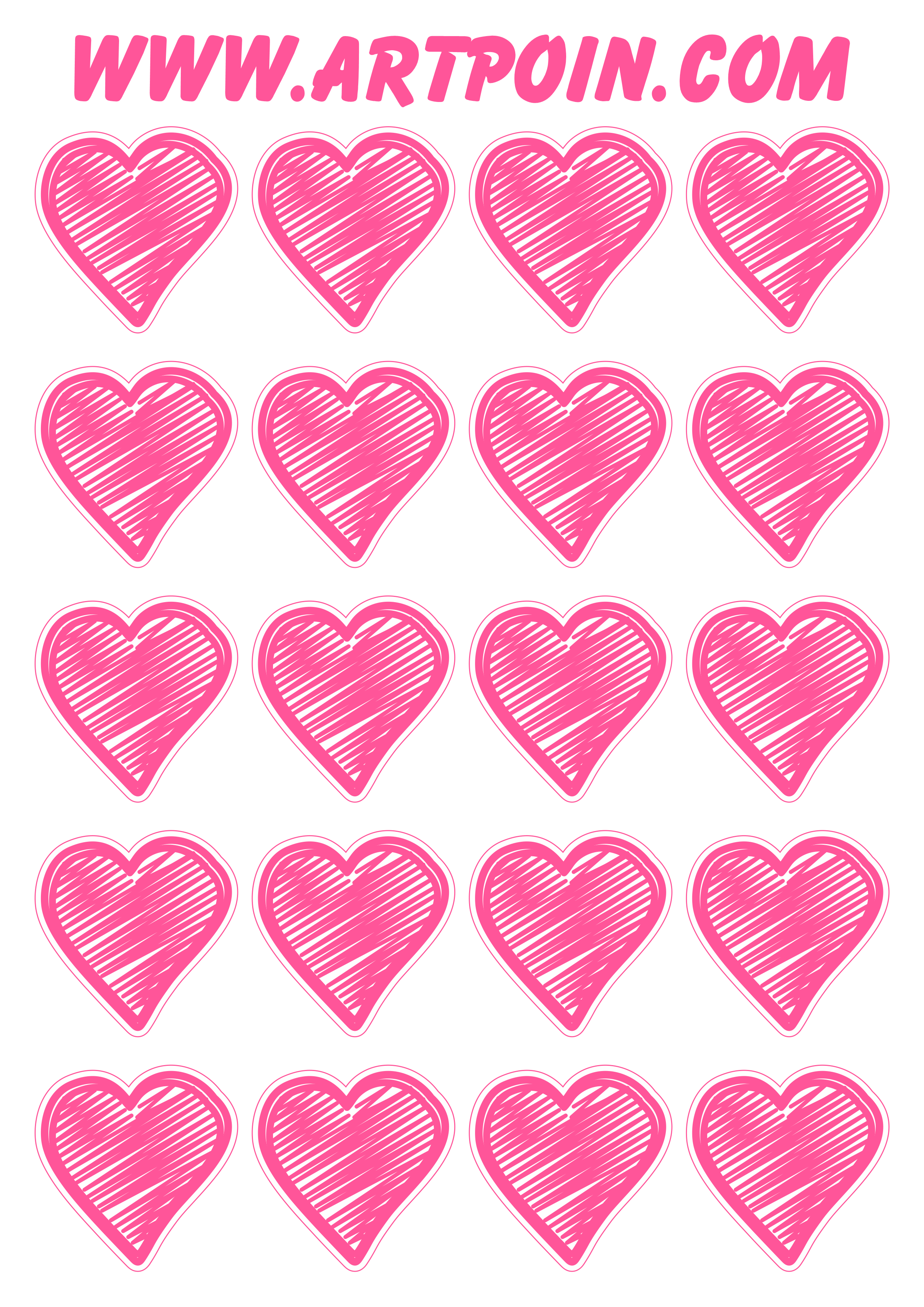 Coração rosa rabiscado artes gráficas grátis ilustração desenho fofinho 20 imagens png