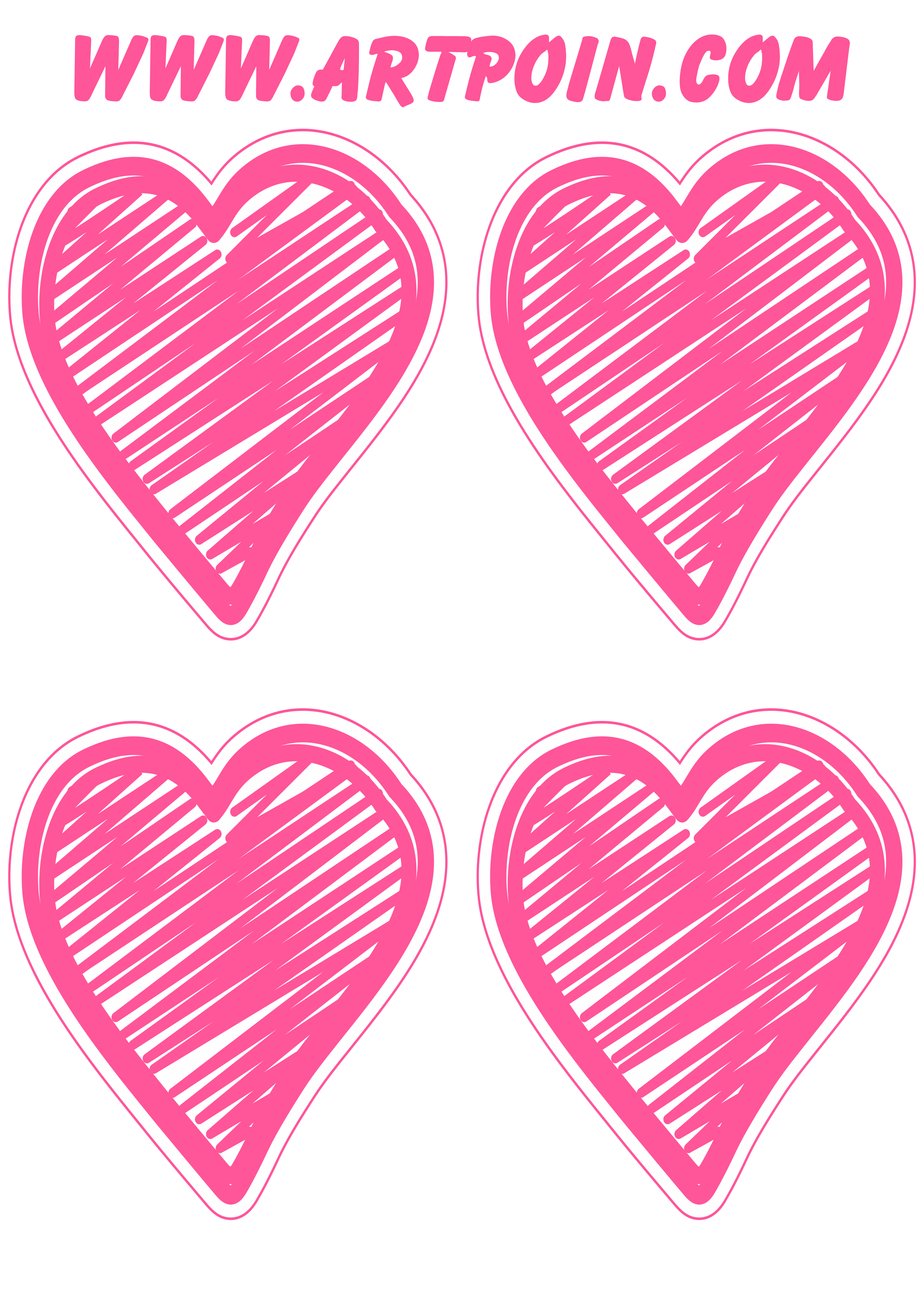 Coração rosa rabiscado artes gráficas grátis ilustração desenho fofinho 4 imagens png