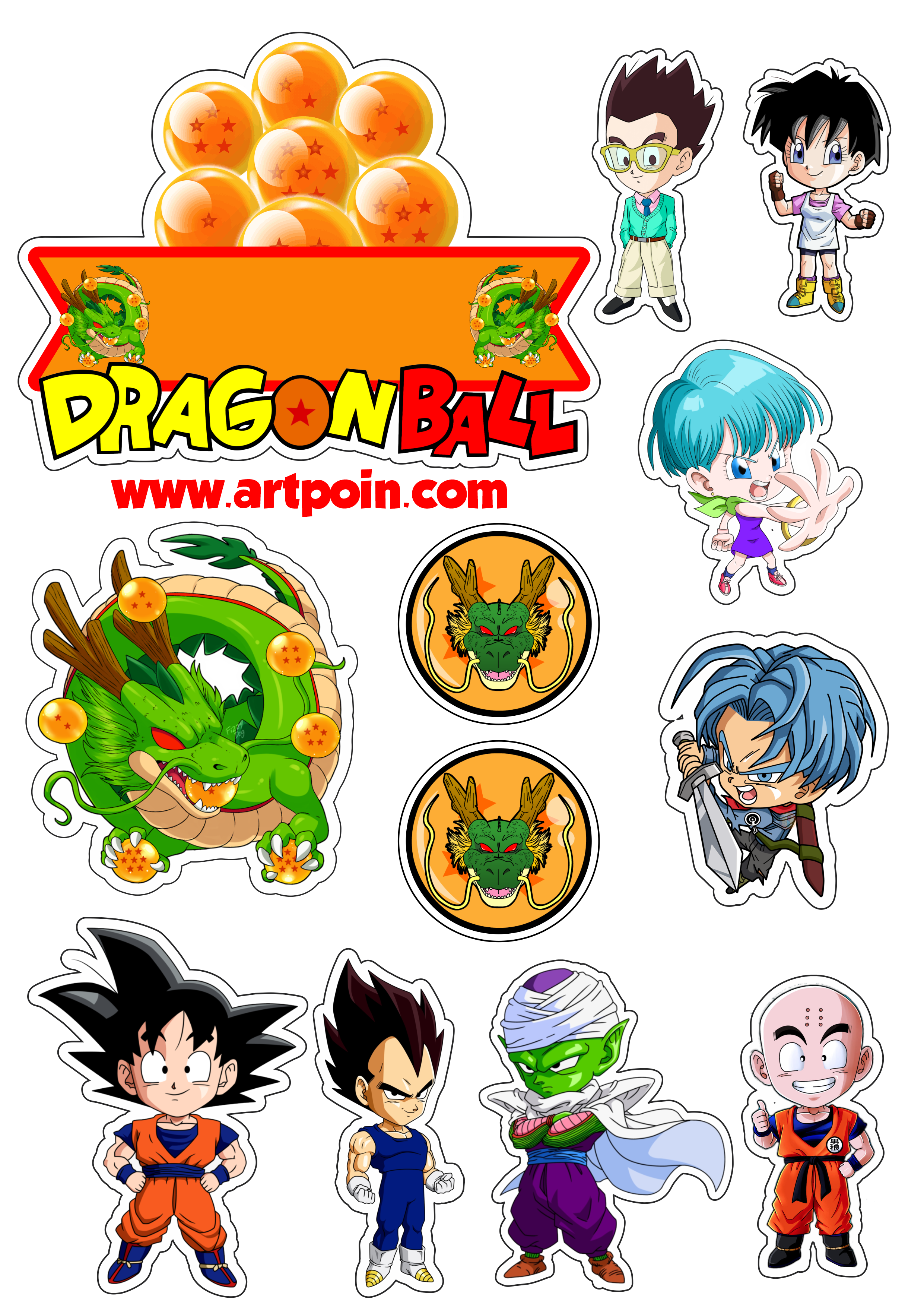 Dragon ball z esferas do dragão Shenlong desenho infantil fundo  transparente design grátis png