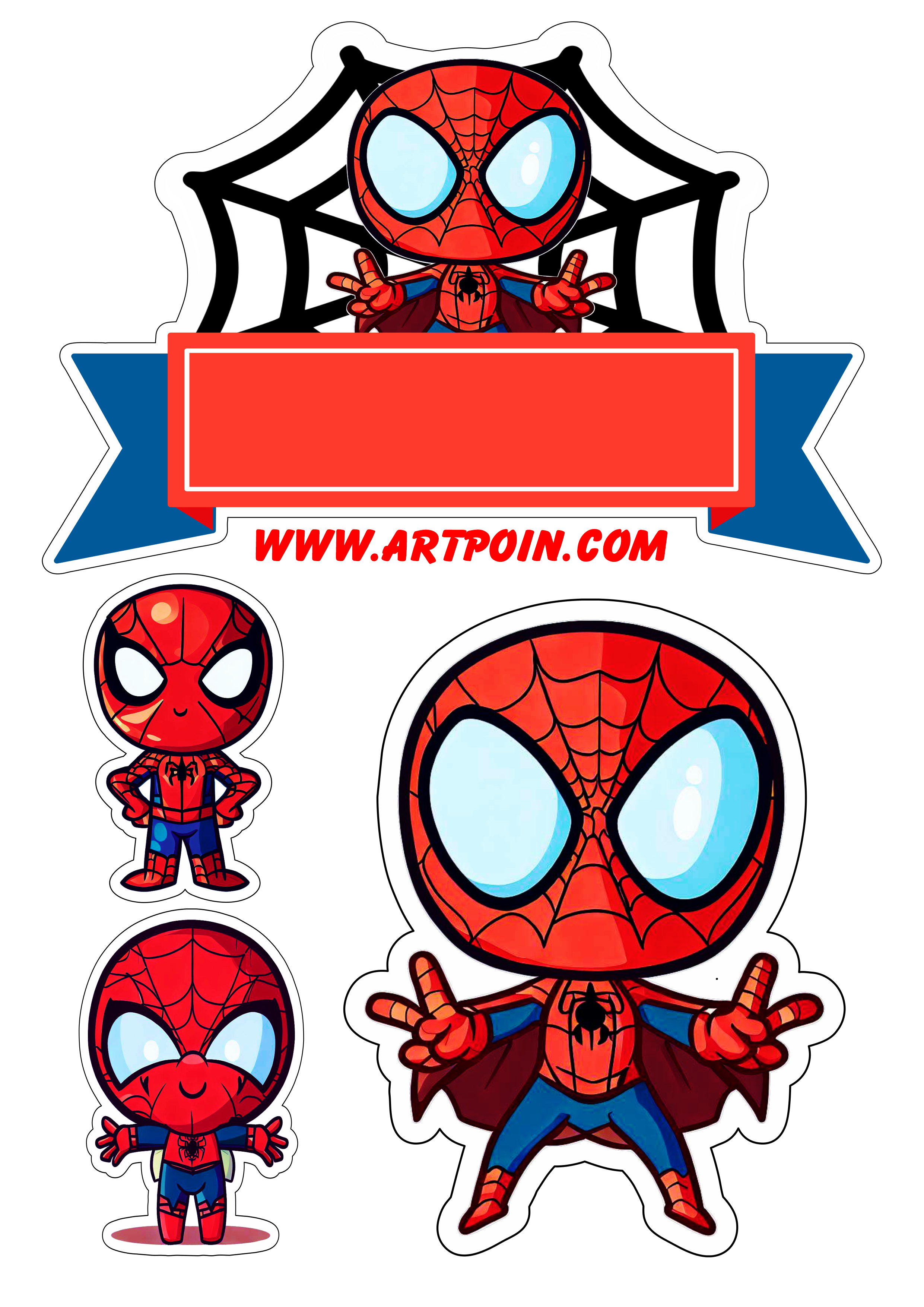 Topo de bolo para imprimir homem aranha baby spider-man decoração de aniversário artigos de papelaria renda extra com festas png