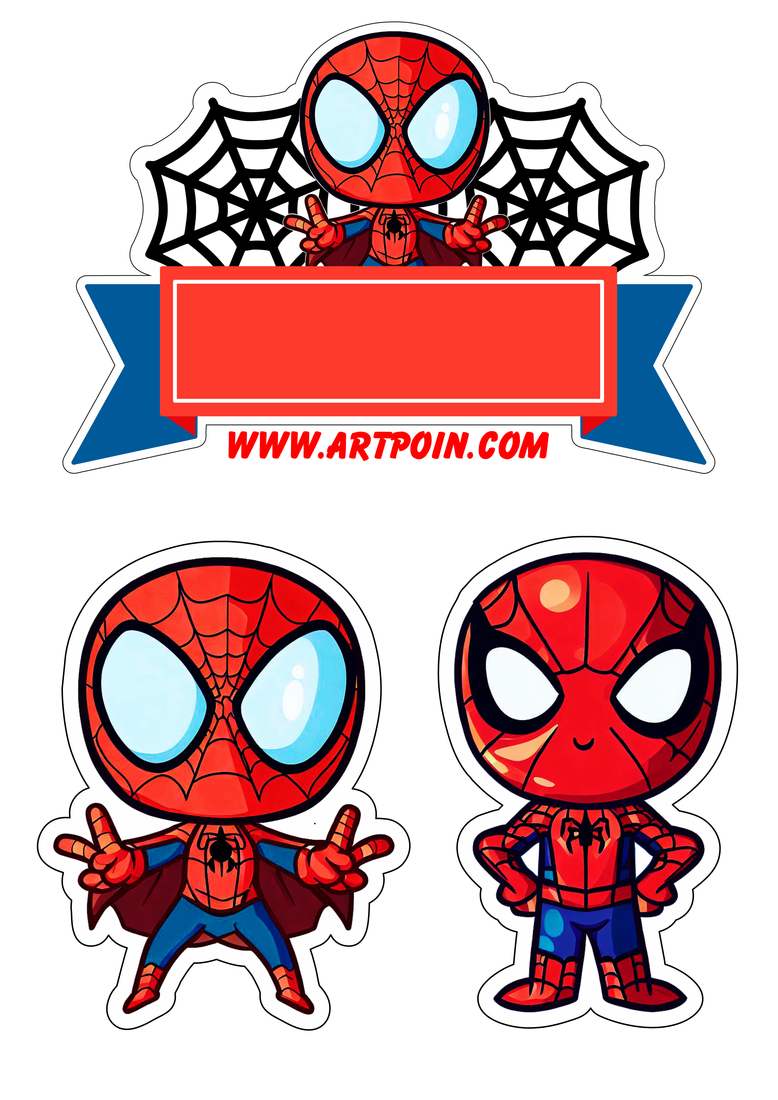 Topo de bolo para imprimir homem aranha baby spider-man decoração de aniversário infantil marvel super herói cartoon png
