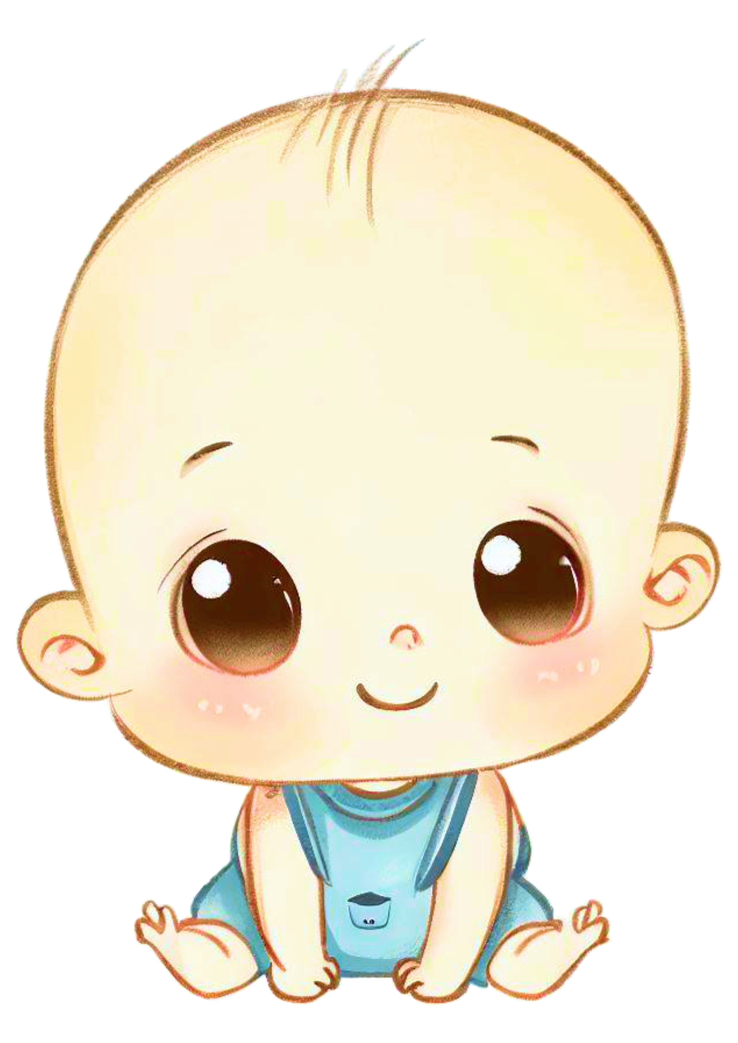 Bebê fofinho neném  desenho simples carequinha cabeçudo sapeca baby imagem sem fundo png