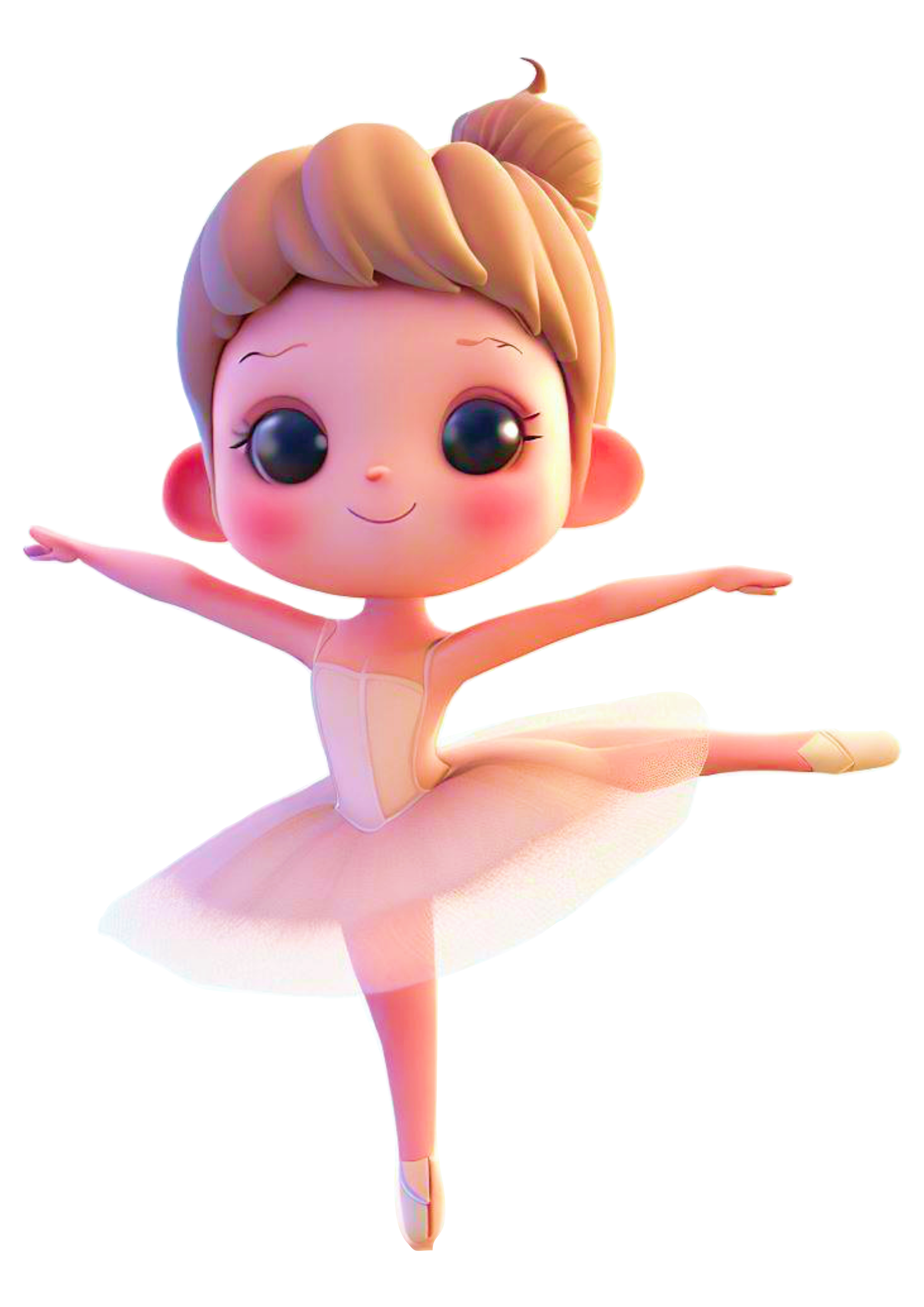 Bailarina bonequinha computação gráfica animação CGI vestido branquinho imagem sem fundo png