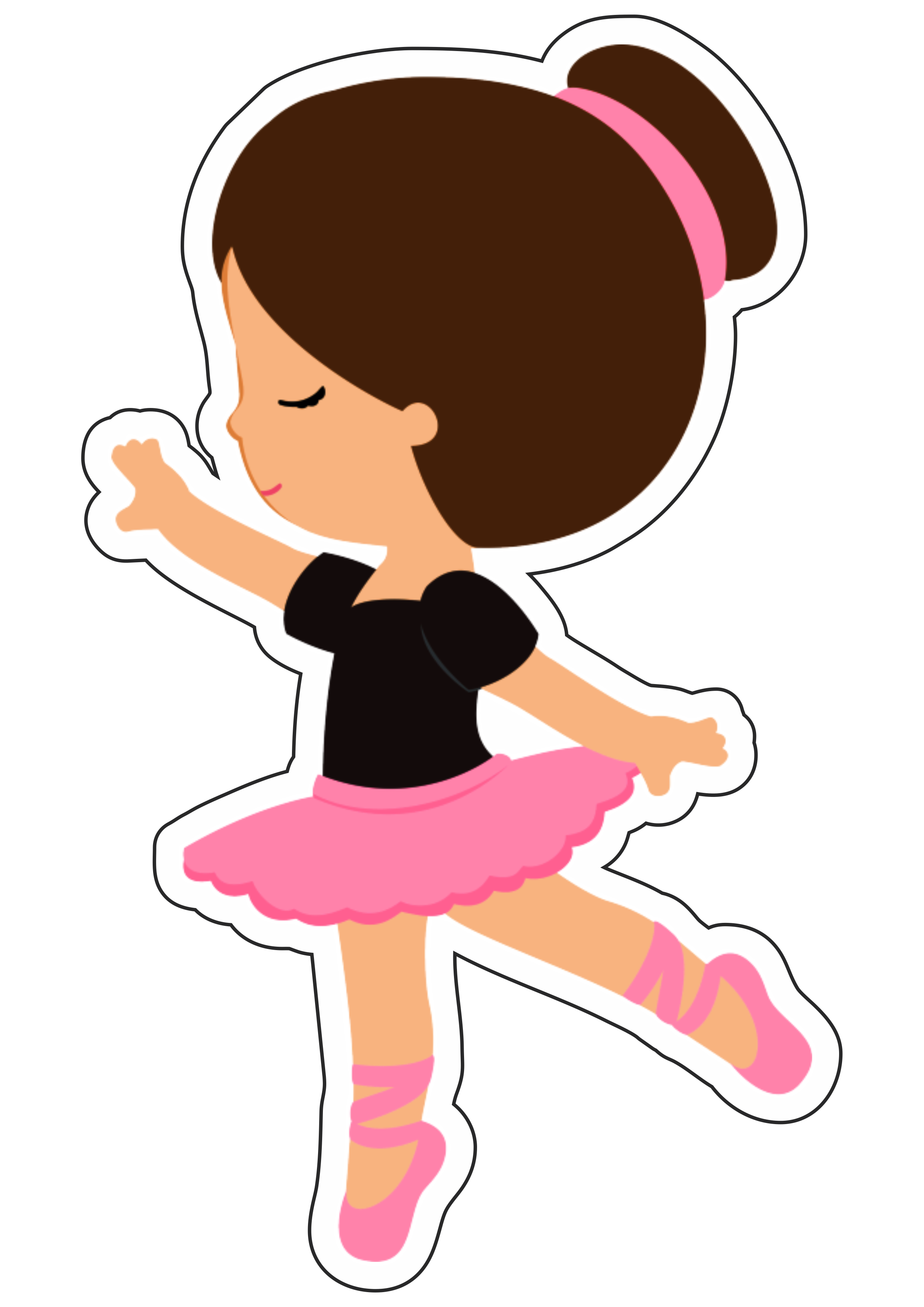 Bailarina arte conceitual personagem menina desenho simples