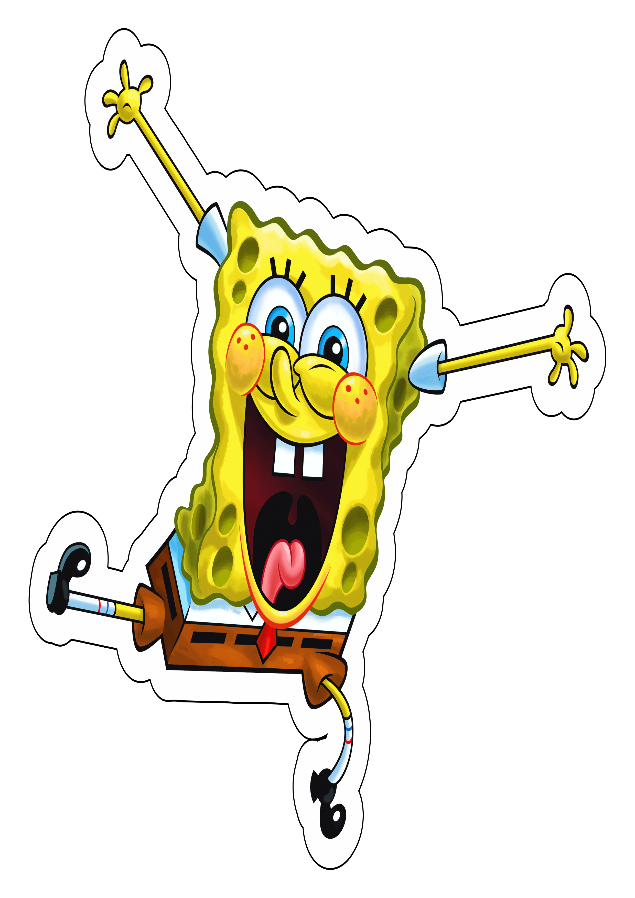 Bob esponja calça quadrada ilustração Squarepants desenho animado infantil engraçado gritando feliz png