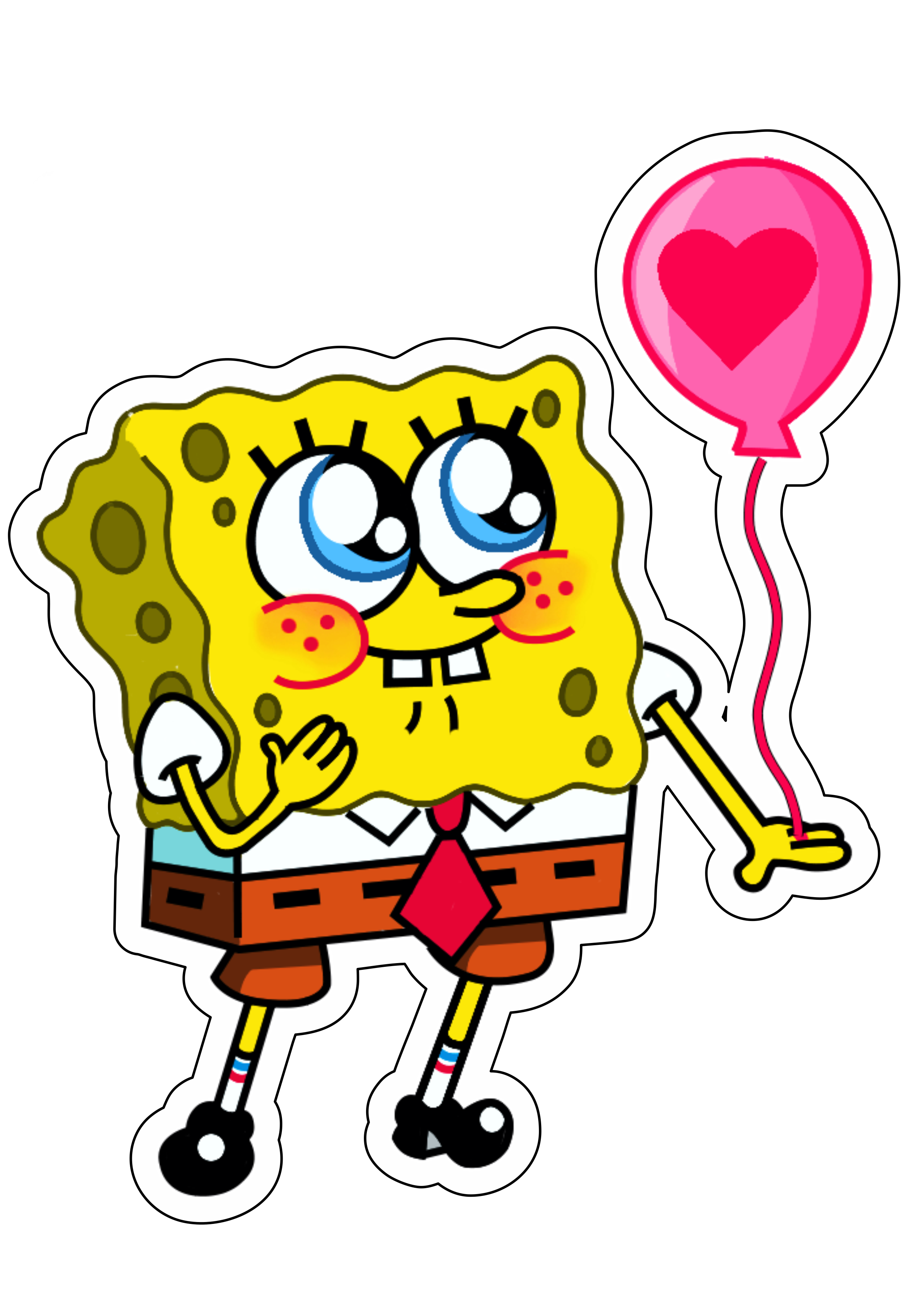 Bob esponja calça quadrada ilustração Spongebob Squarepants desenho animado infantil Nickelodeon balão rosa png