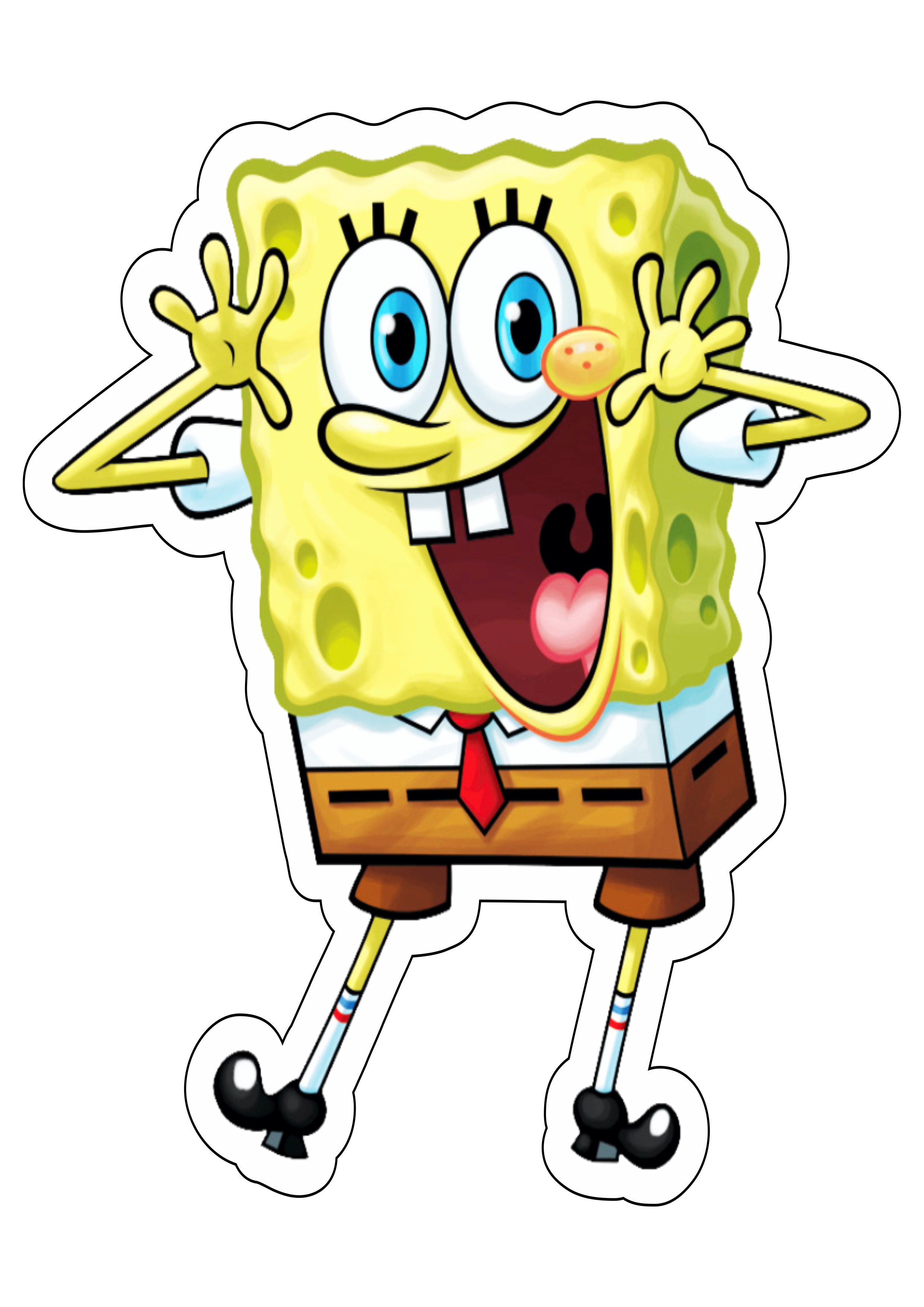 Bob esponja feliz desenho animado para crianças artes gráficas imagem sem fundo png