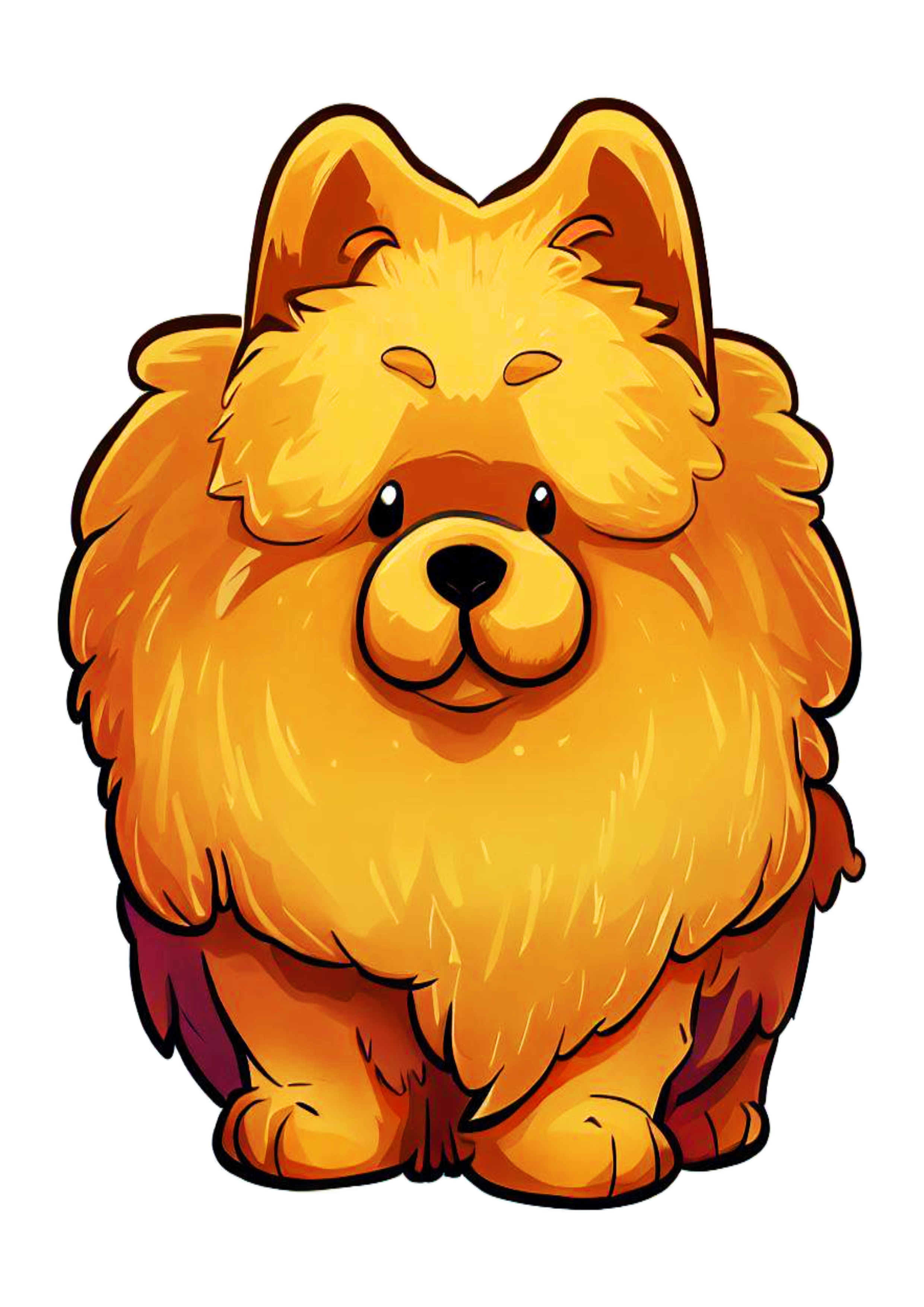 Cachorrinho chow chow fofinho cute desenho simples pet mascote png