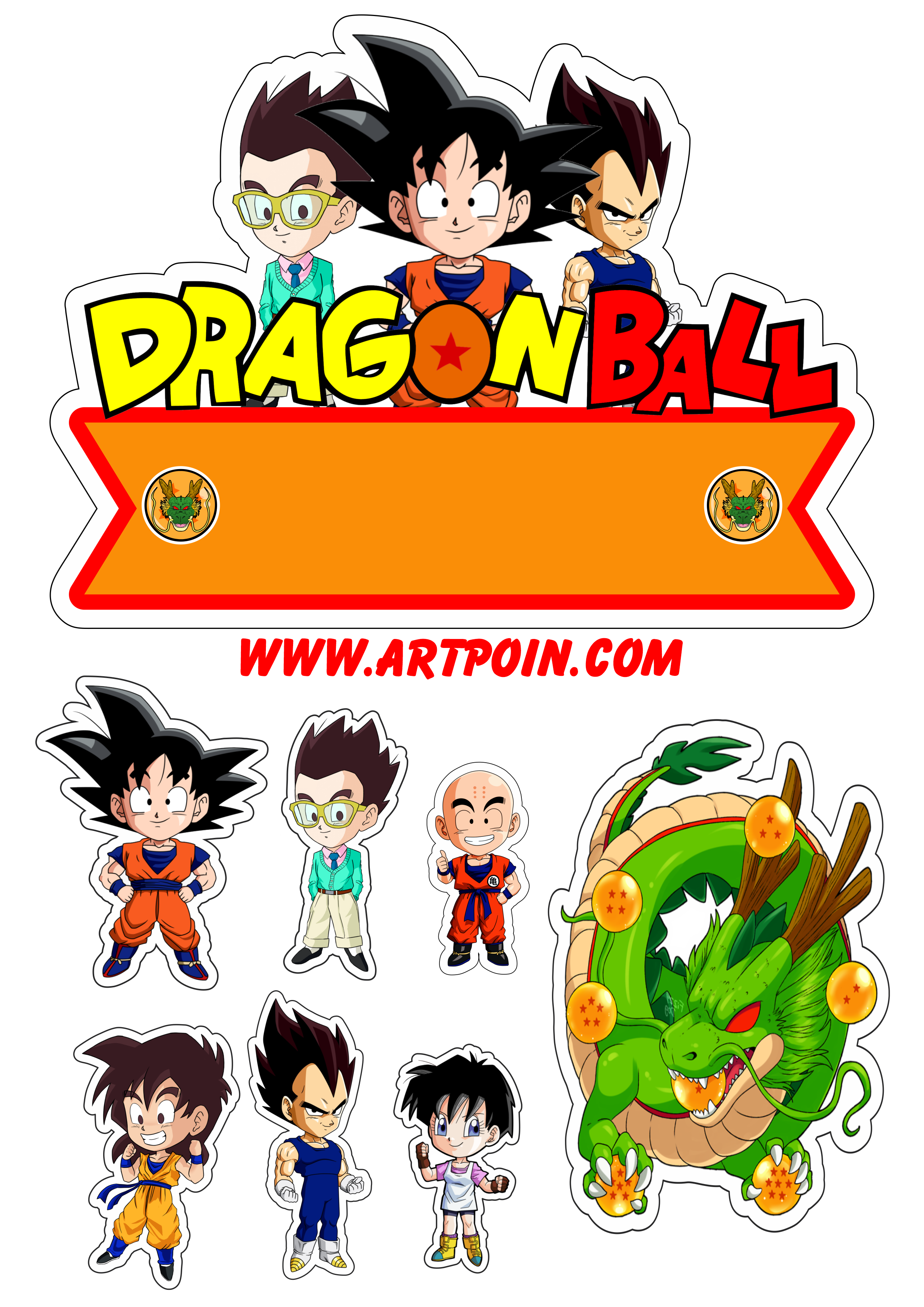 Dragon ball z shenlong esferas do dragão desenho infantil fundo  transparente png