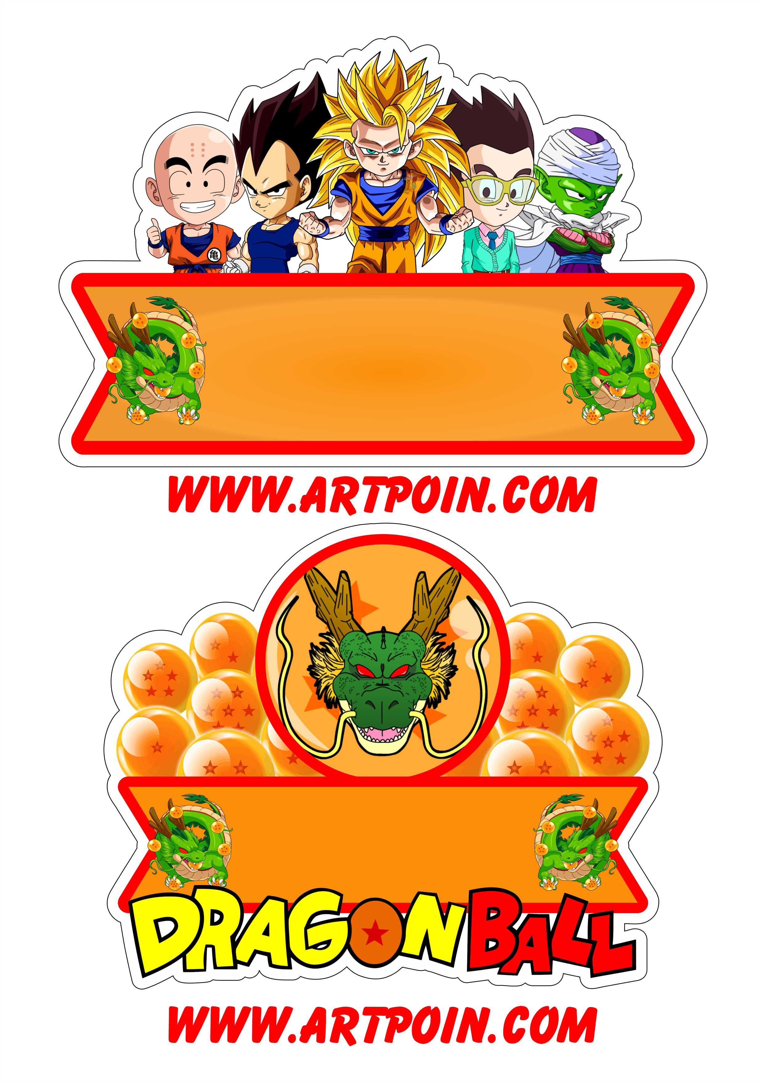 Goku de dragon ball z em um adesivo de estilo artístico desenhado à mão