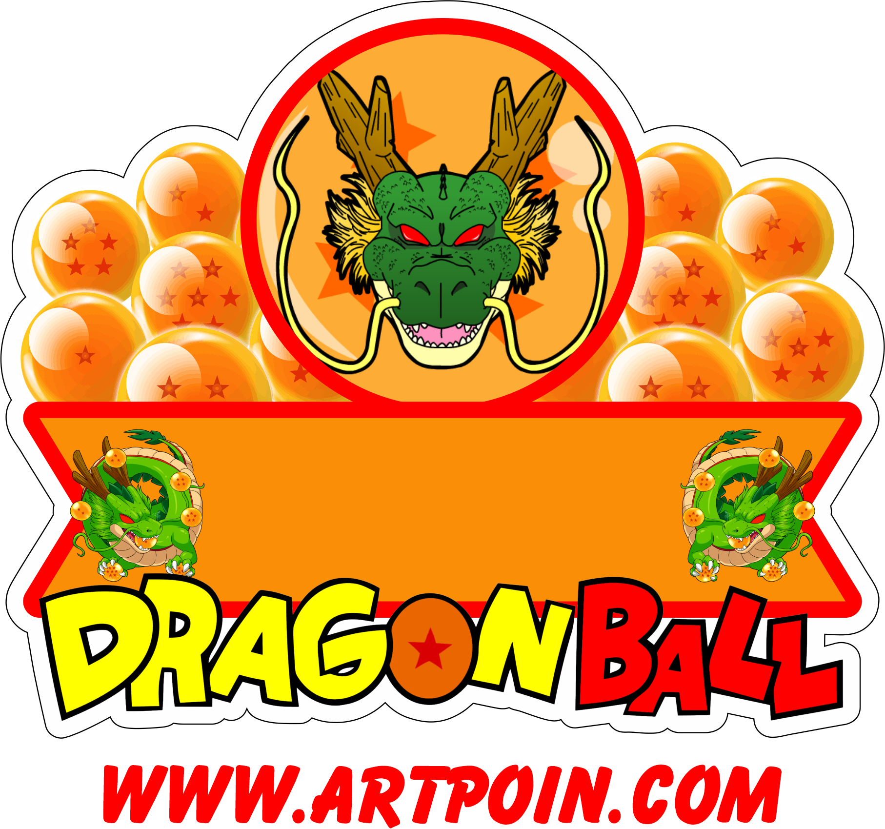 Goku de dragon ball z em um adesivo de estilo artístico desenhado à mão