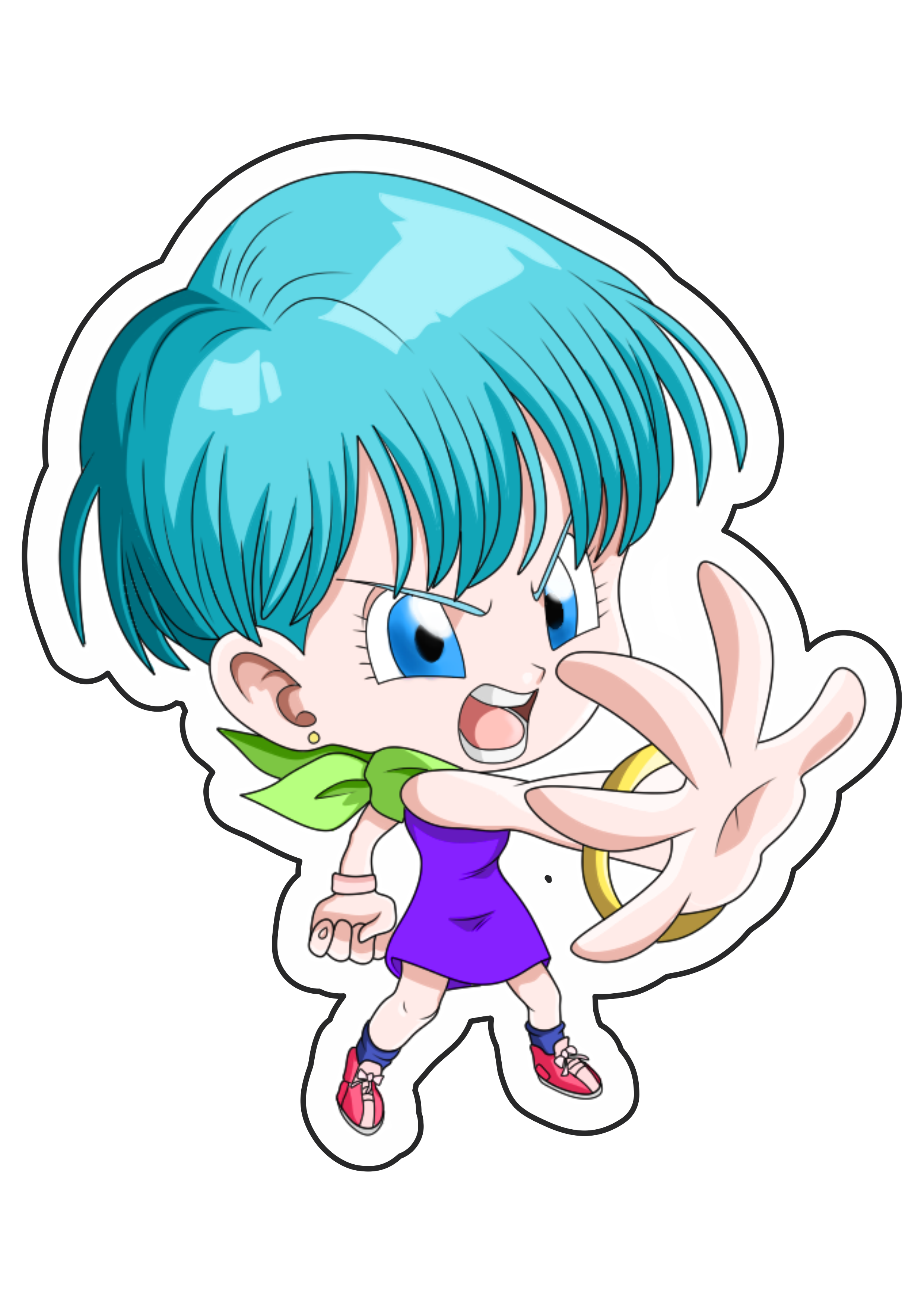 Dragon ball z super Bulma cute desenho infantil anime fundo transparente png