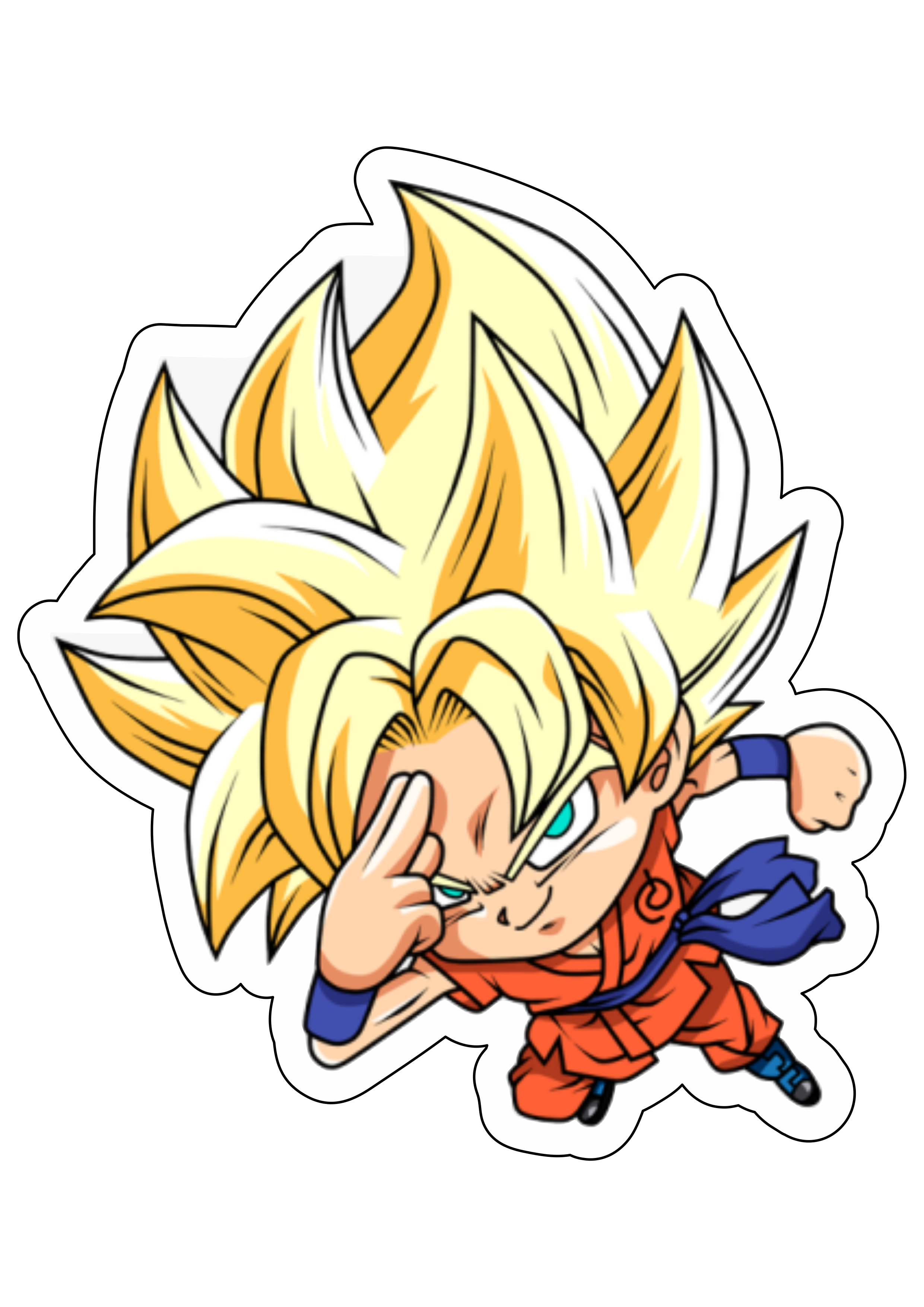 Dragon ball z super Goku cute desenho infantil anime fundo transparente  pack de imagens png