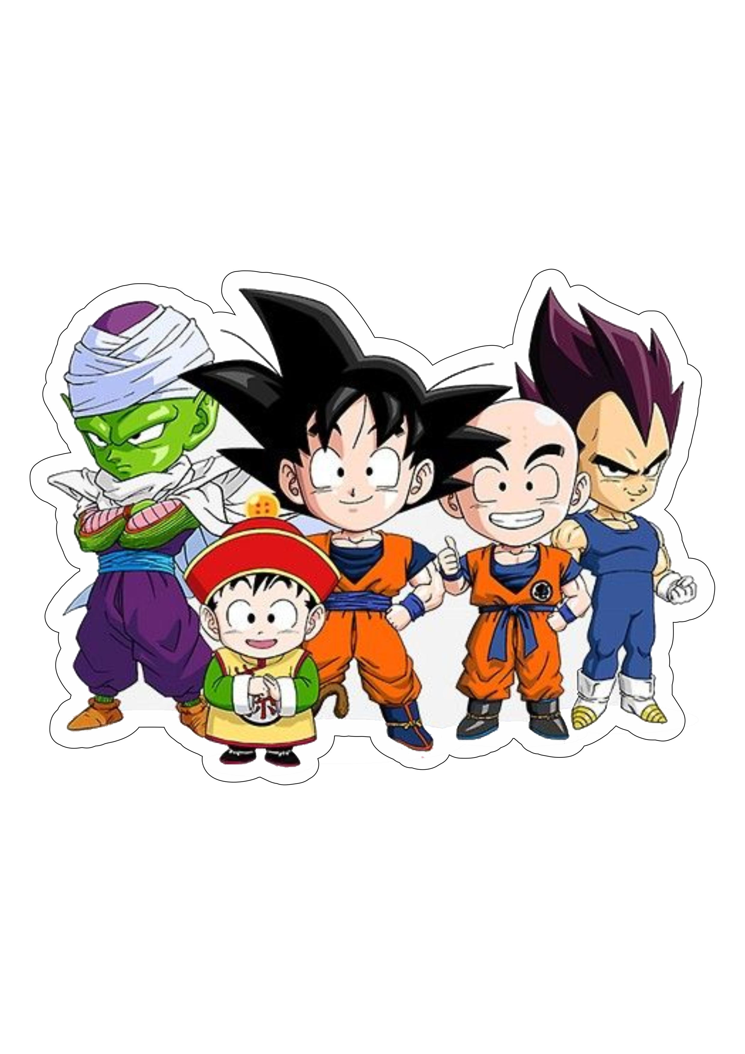 Dragon ball z super Goku guerreiros Z cute desenho infantil anime fundo transparente pack de imagens png
