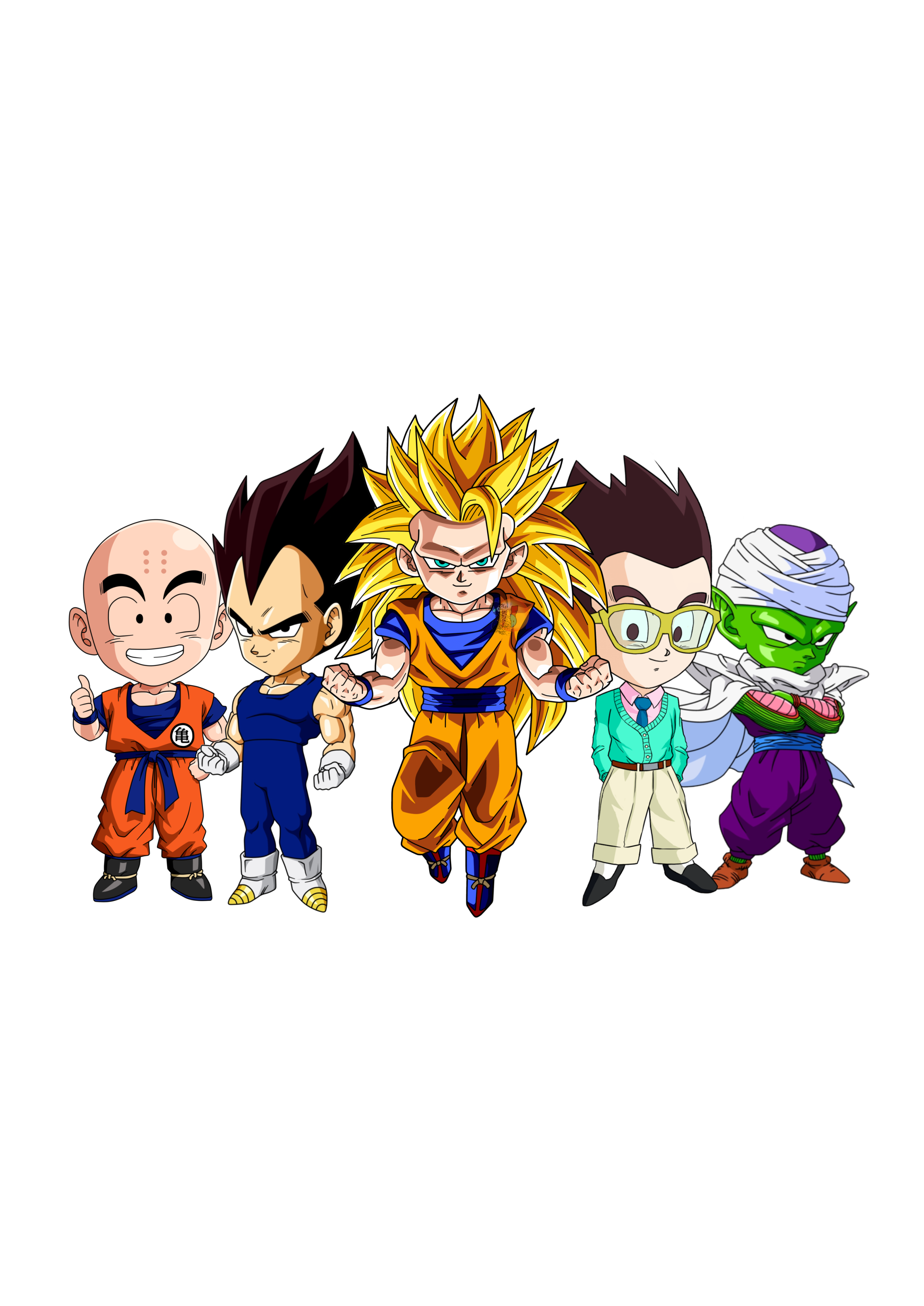 Dragon ball z super Goku saiyajin 3 cute desenho infantil anime