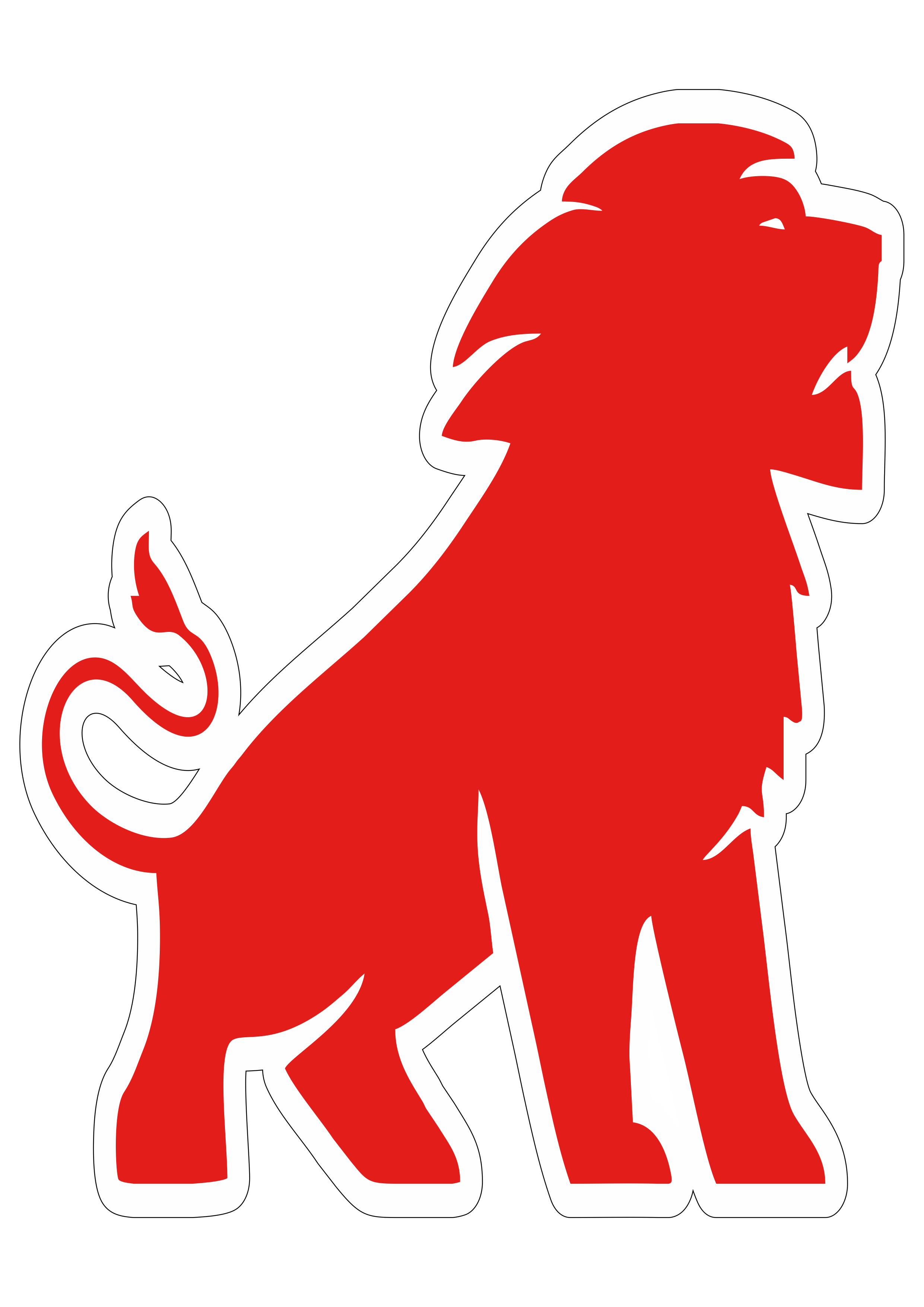 Fortaleza futebol clube símbolo mascote torcida leão vermelho fundo transparente png