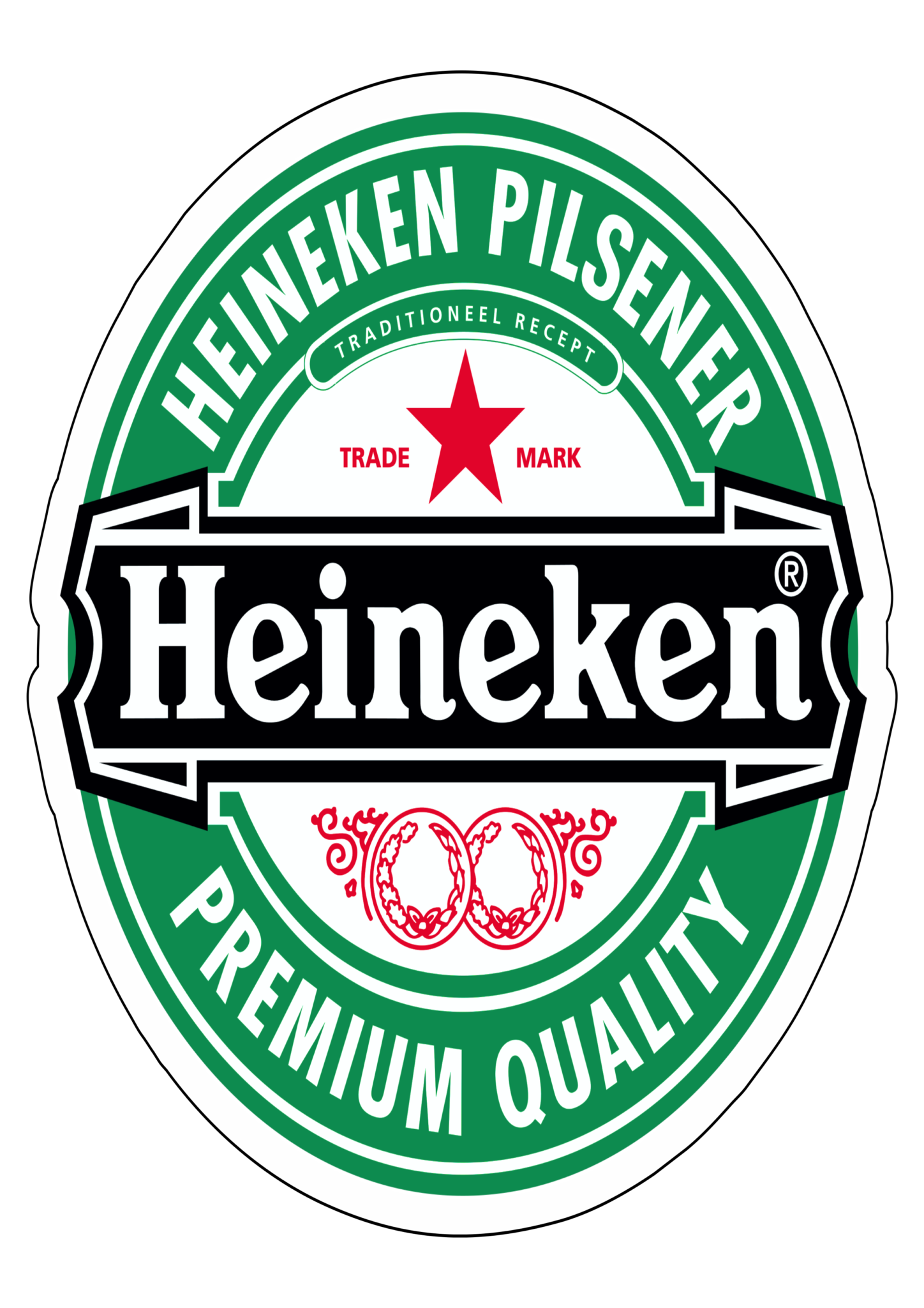 Cerveja Heineken rótulo logomarca png