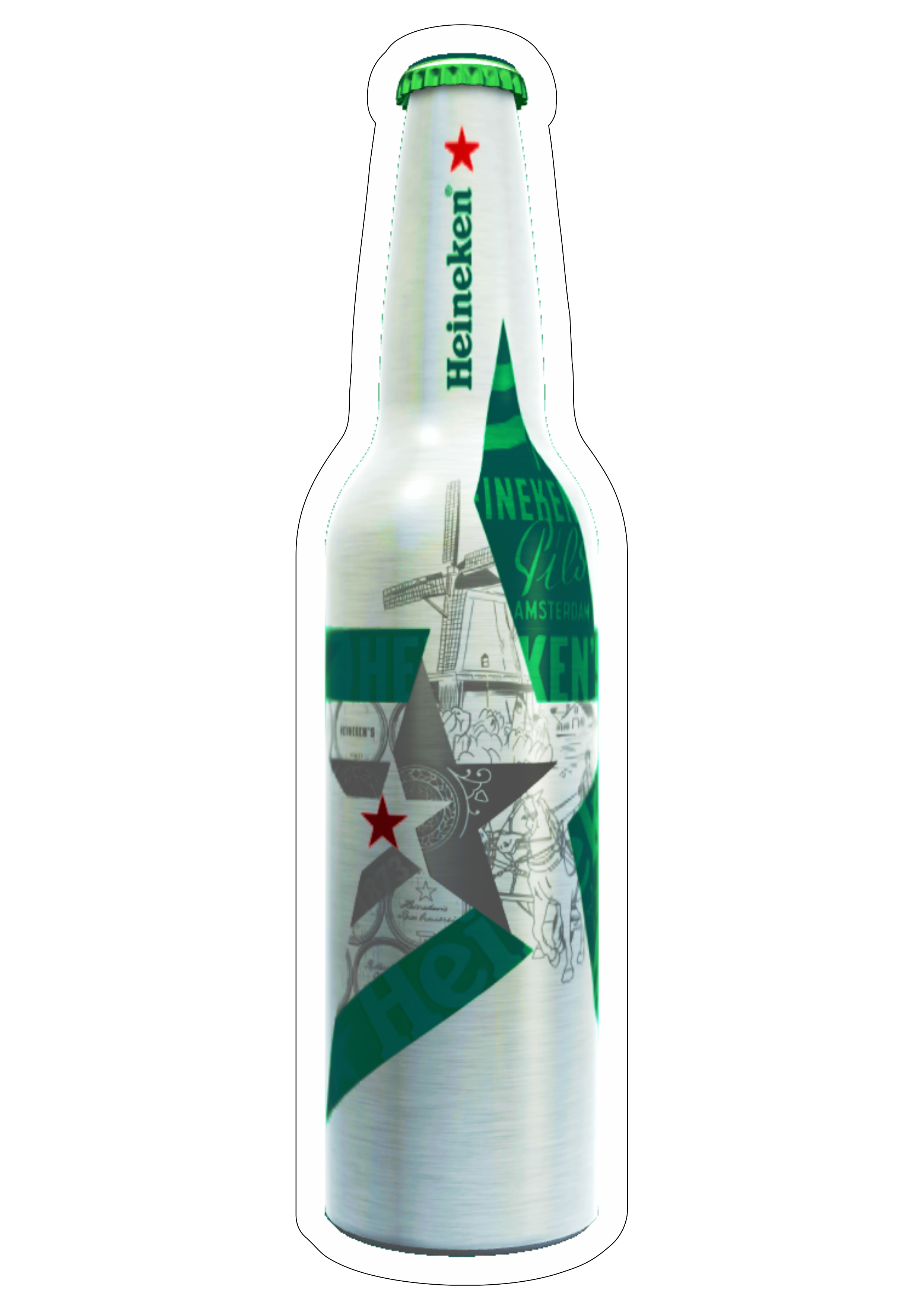 Cerveja Heineken garrafinha branca depósito de bedidas fundo transparente alta qualidade png