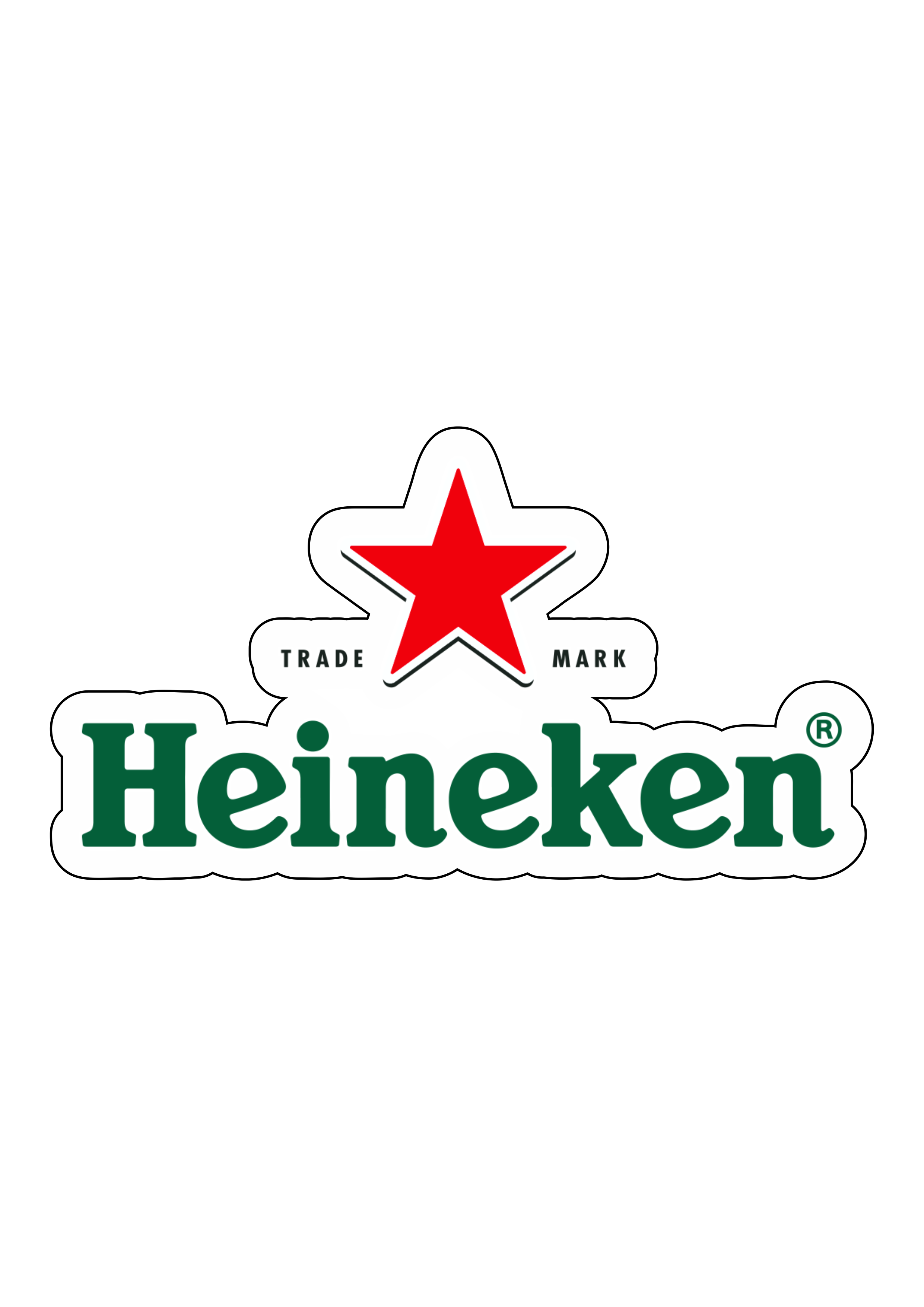 Cerveja Heineken logomarca letreiro fundo transparente png
