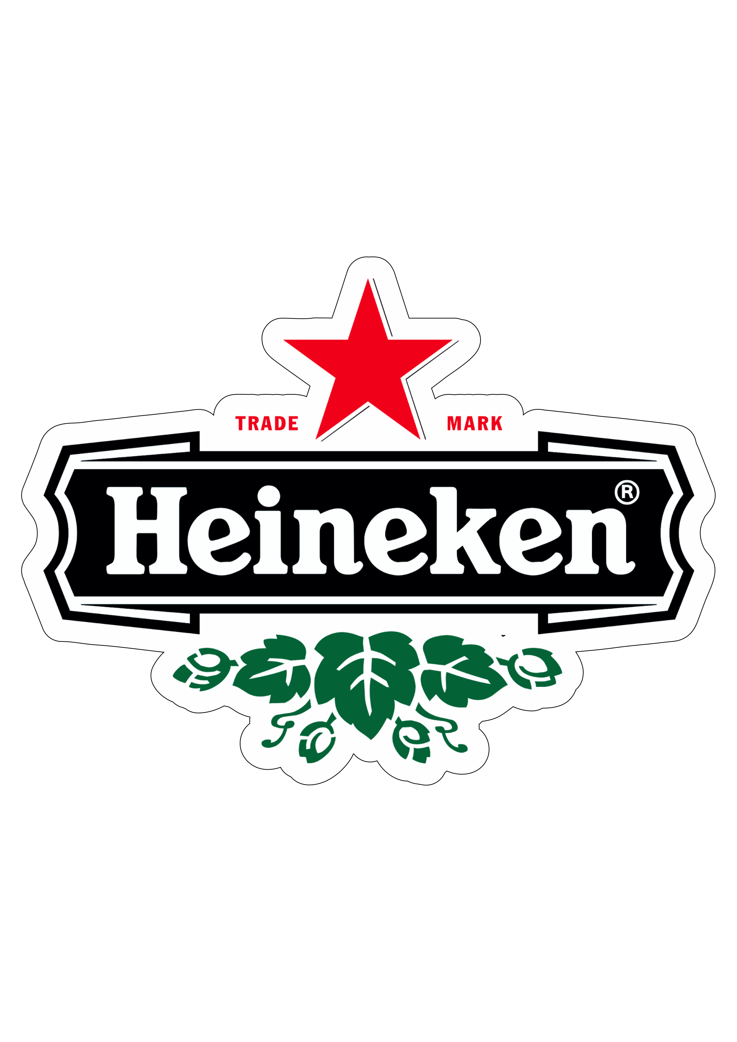 Cerveja Heineken logomarca letreiro artes gráficas fundo transparente png