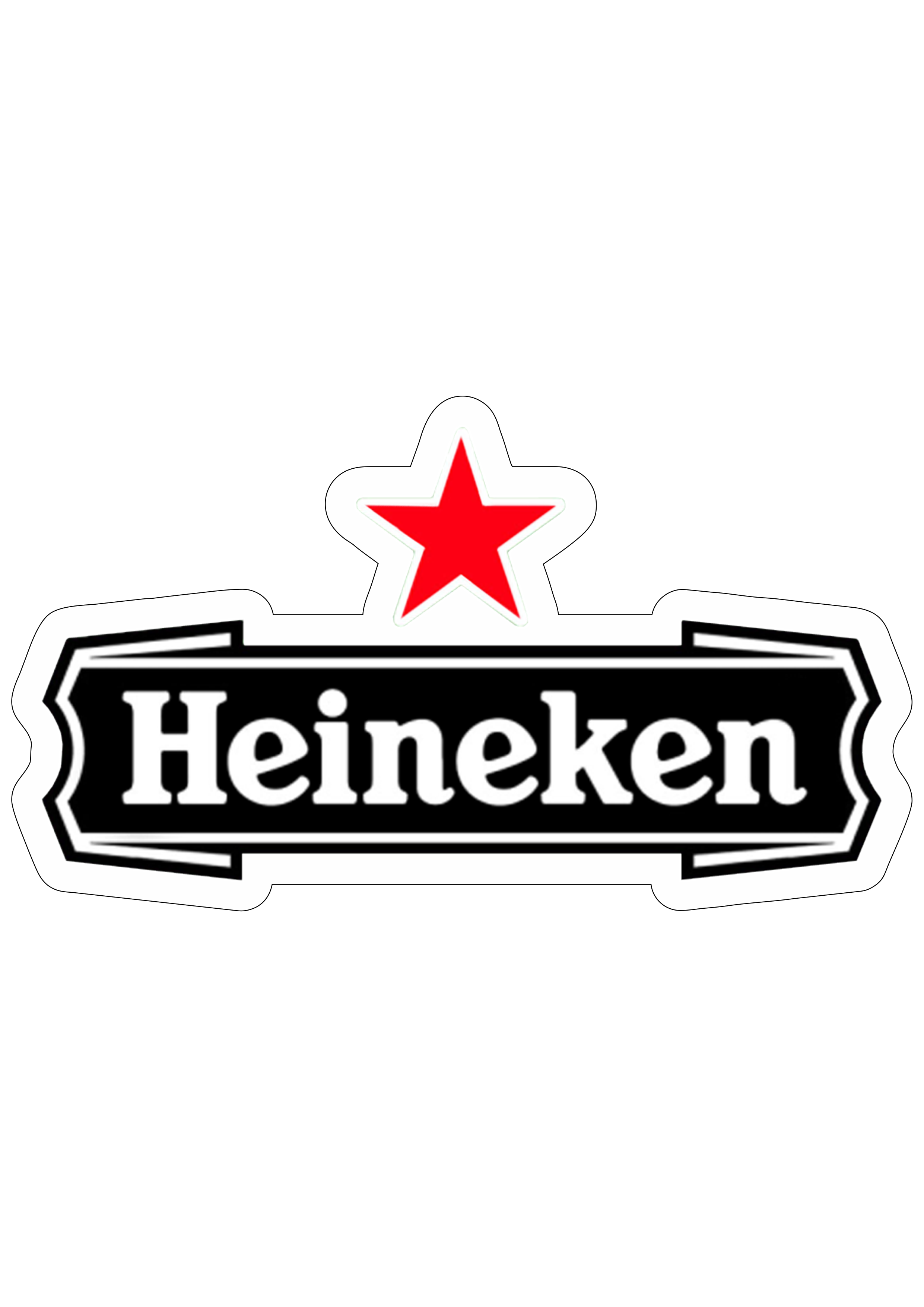 Cerveja Heineken logomarca letreiro fundo transparente artes gráficas png